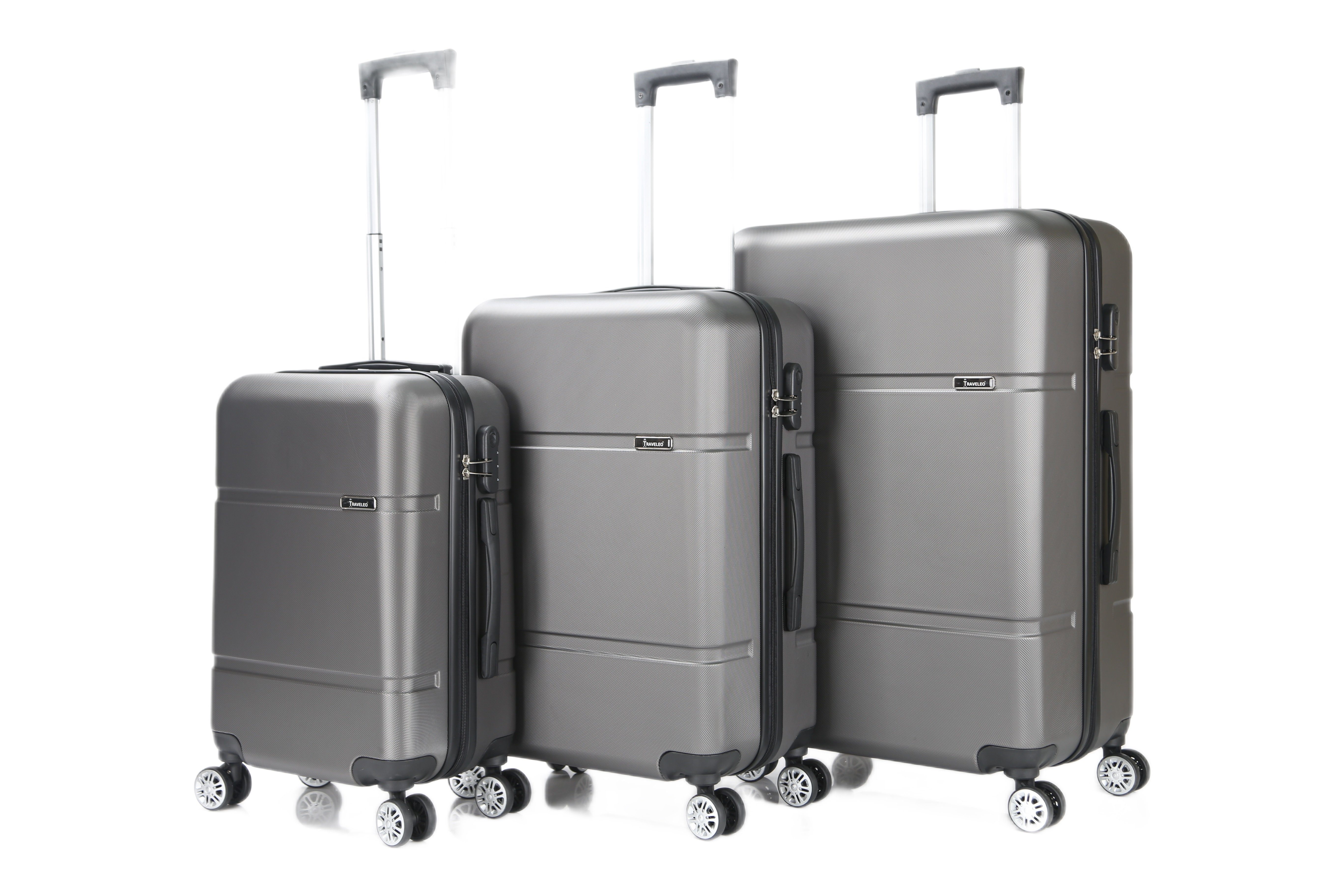 Cheffinger Kofferset Reisekoffer ABS-02 Koffer 3-teilig Hartschale Trolley Set Kofferset, (3 tlg)