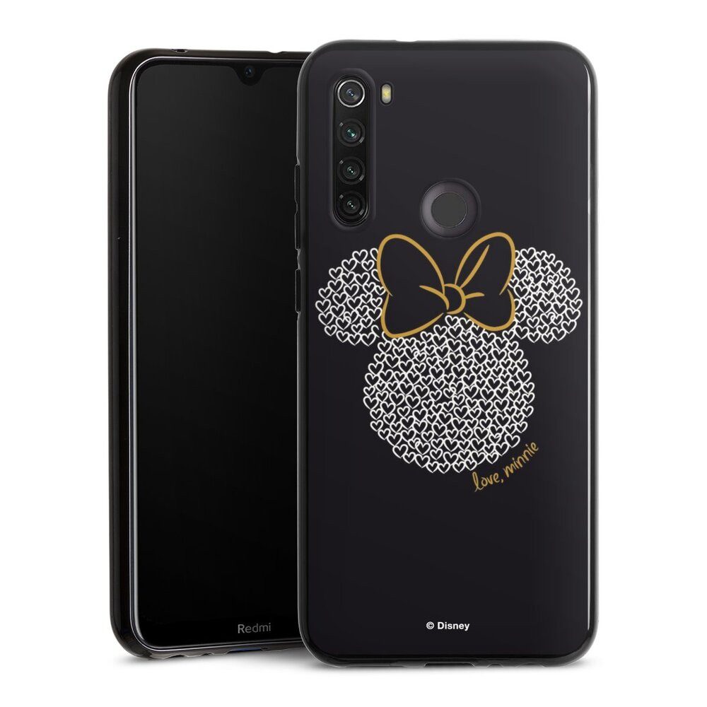 DeinDesign Handyhülle Minnie Mouse Disney Muster Minnie Black and White, Xiaomi Redmi Note 8T Silikon Hülle Bumper Case Handy Schutzhülle