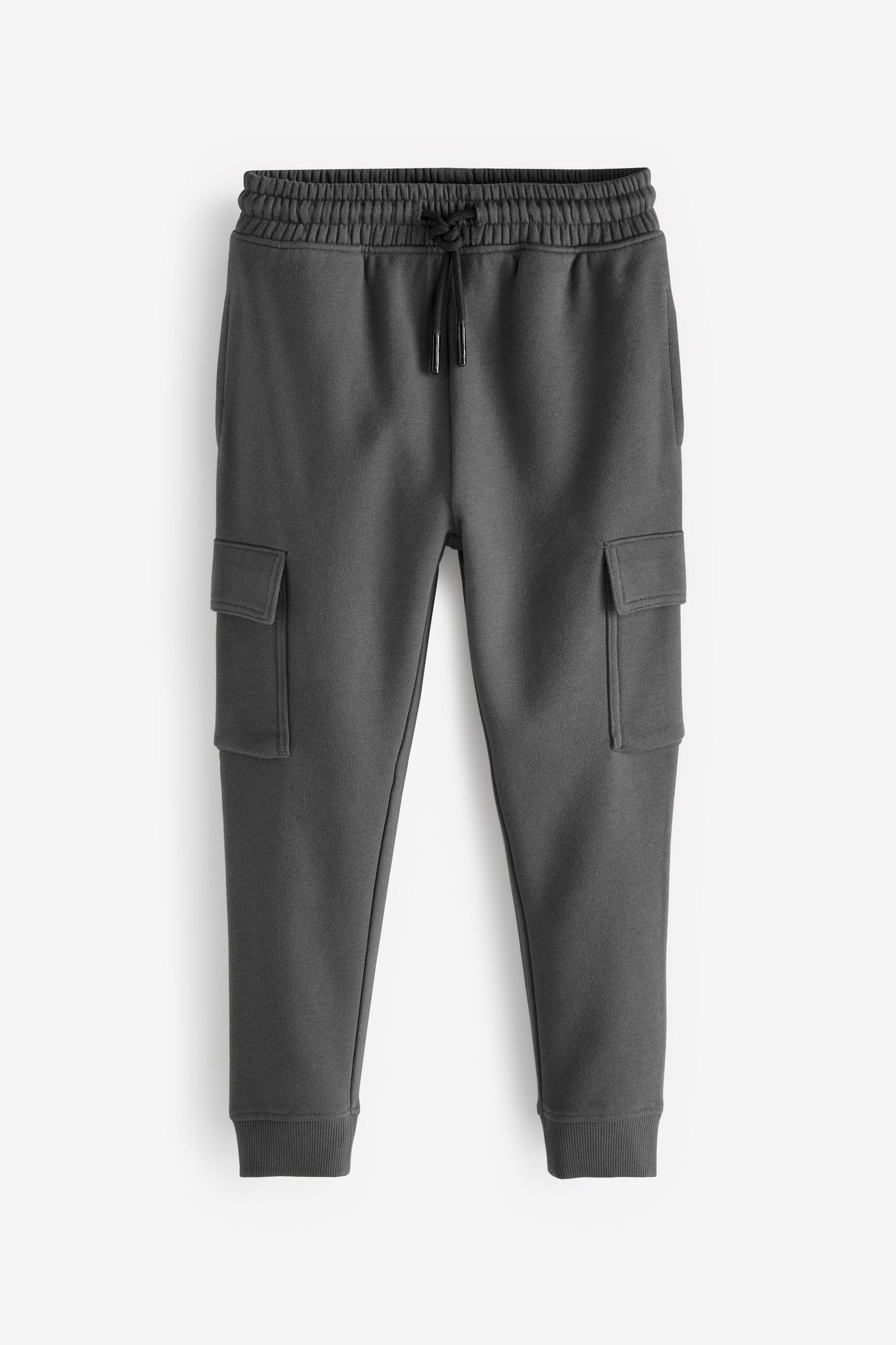 Next Jogginghose Cargo-Jogginghose mit Baumwollanteil - Cargohose (1-tlg) Charcoal Grey