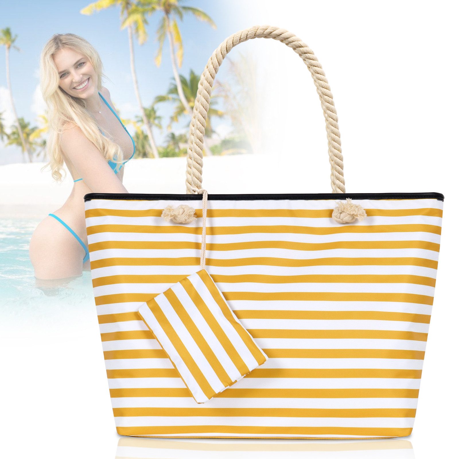 Fassiona Strandtasche Grosse Strandtasche Shopper Mit günstig online kaufen