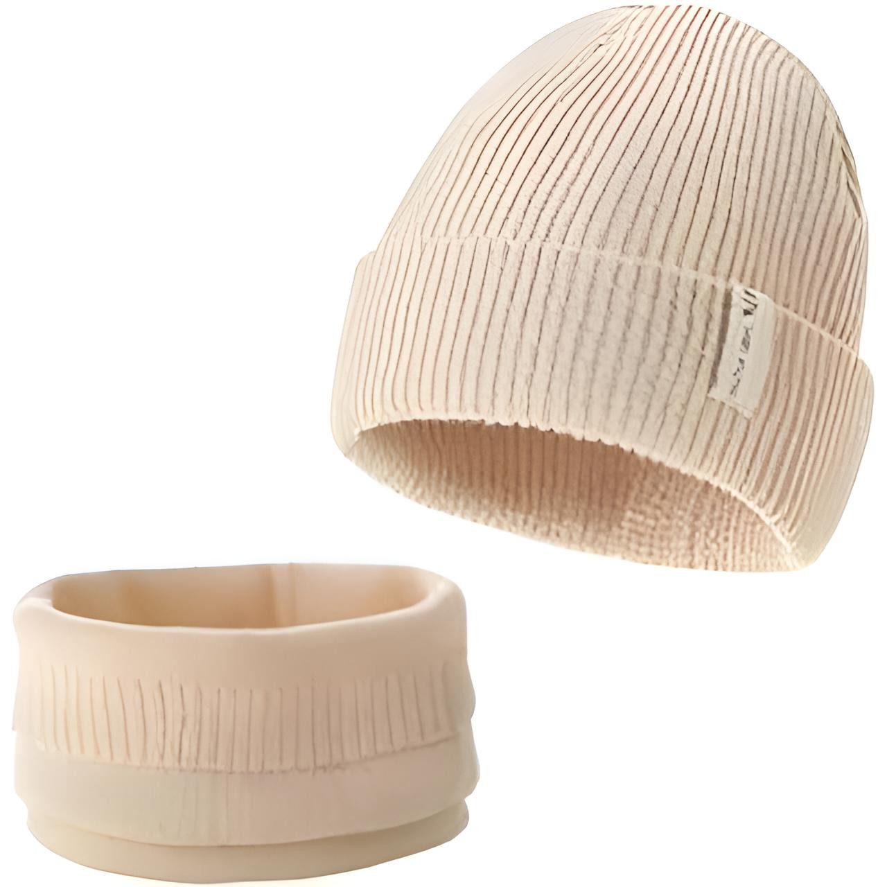 Diyarts Beanie (Vielseitiges Baby-Set, Kindermütze, 2-St., Kuschelige Eleganz für Kleine, Kinder) Leicht & Atmungsaktiv, Doppellagiges Acryl-Design, Wintermütze