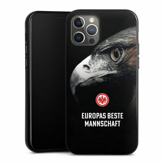 DeinDesign Handyhülle Eintracht Frankfurt Offizielles Lizenzprodukt Europameisterschaft Apple iPhone 12 Pro Silikon Hülle Bumper Case Handy Schutzhülle