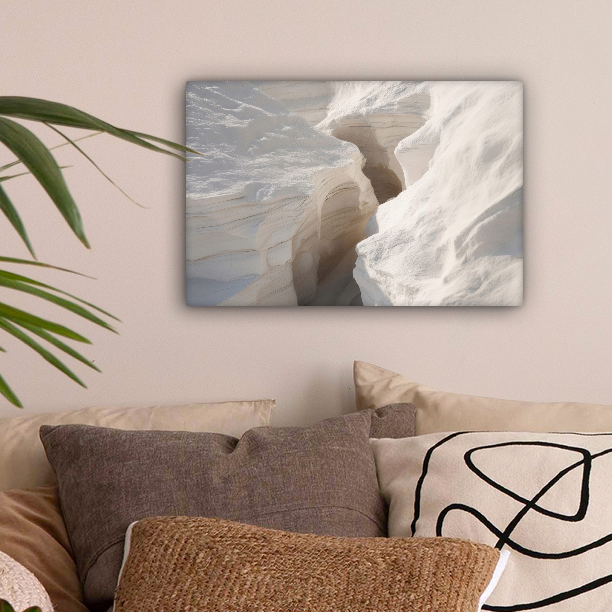 OneMillionCanvasses® Leinwandbild Schlucht - Weiß - günstig online kaufen