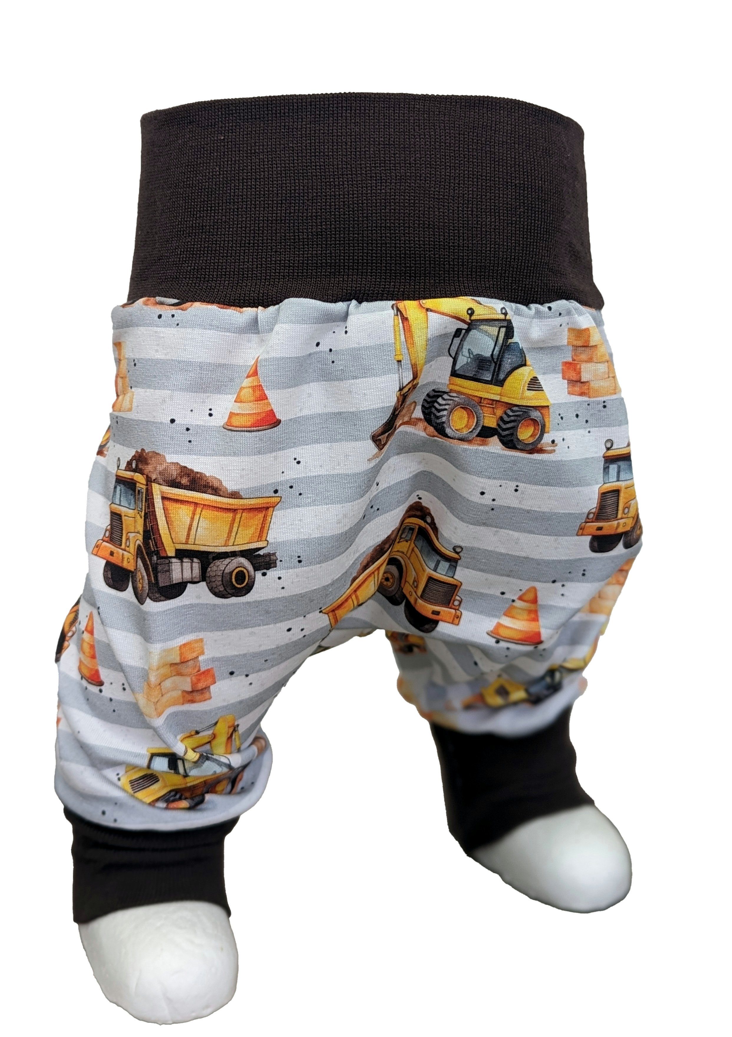 Corileo Pumphose Bequeme Baby Kinder Pumphose mit Baustellenmotiv Elastische Haremshose (1-tlg) Elastisch