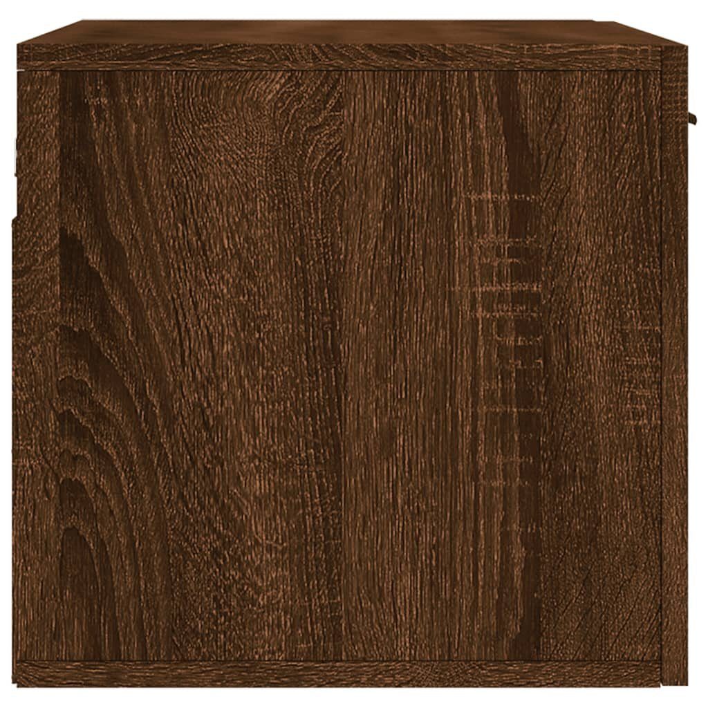 Braune Fächerschrank Braun (1-St) Holzwerkstoff Eiche Eichen-Optik 60x36,5x35cm Wandschrank vidaXL