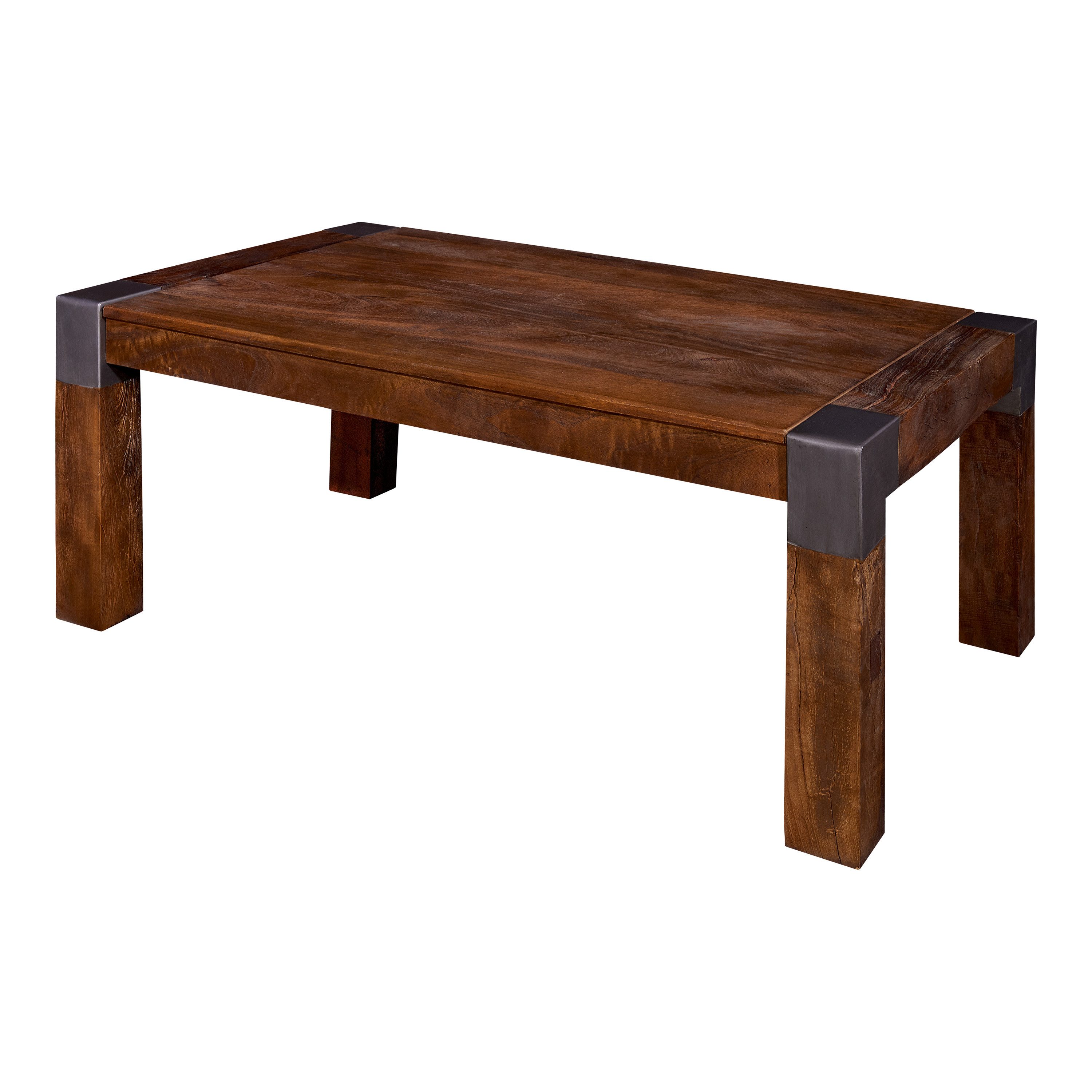 Massivmoebel24 Couchtisch AMSTERDAM Mango Massivholz braun (Massivholz zerlegt 26 kg AMSTERDAM #18), Mango 110x70x45 cm (BxTxH) braun lackiert