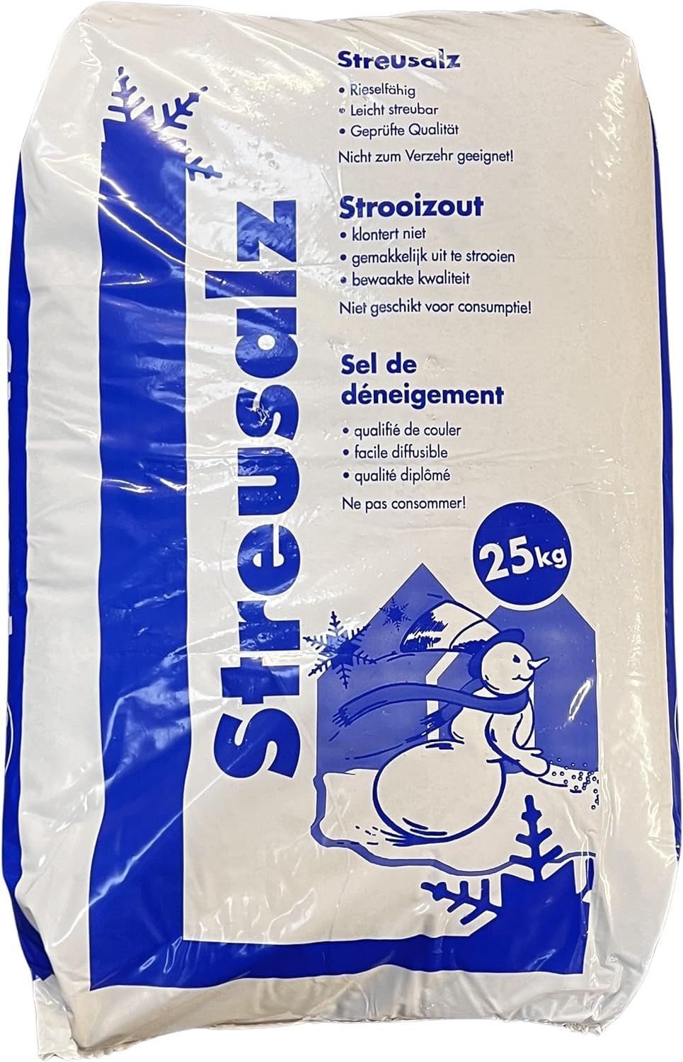BURI Streuwagen 2x 25kg Sack Streusalz Auftausalz Strassensalz Tausalz Streumittel