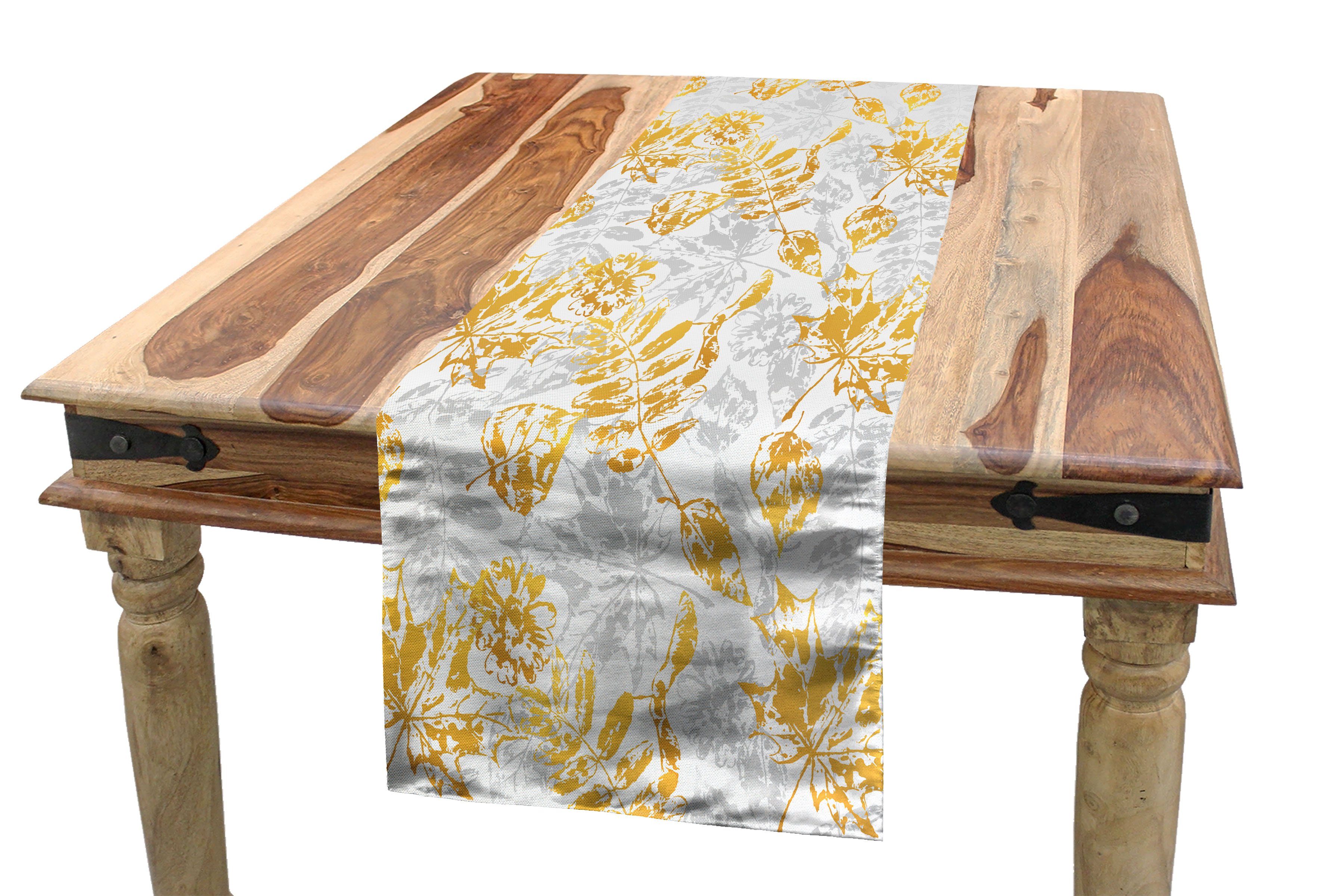 Abakuhaus Tischläufer Esszimmer Küche Rechteckiger Dekorativer Tischläufer, Blumen Botanischer Blüten Blätter