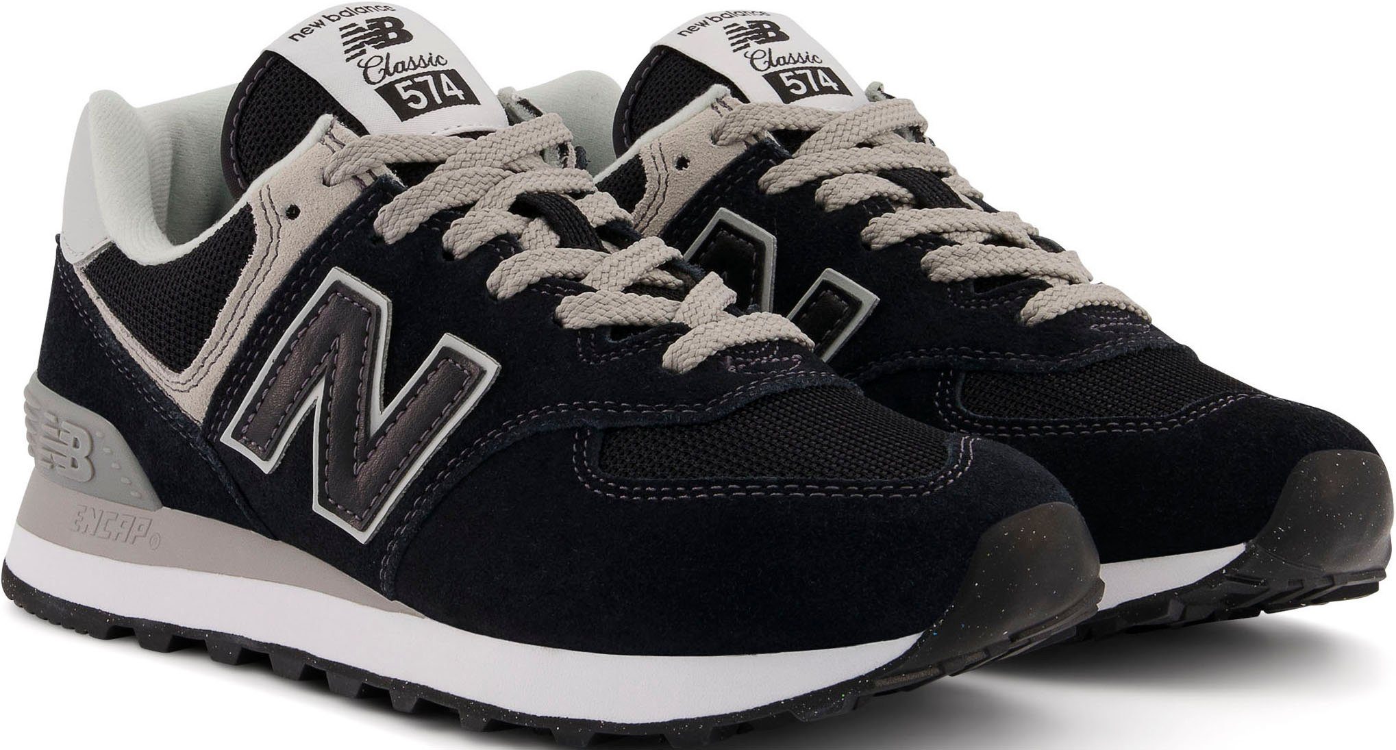 New Balance WL574 Core Sneaker schwarz-grau-weiß