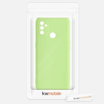 kwmobile Handyhülle Hülle für OnePlus Nord N100, Hülle Silikon - Soft Handyhülle - Handy Case Cover - Grüne Tomate