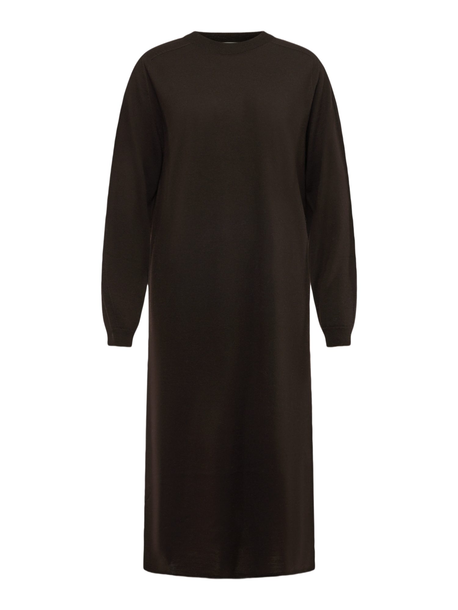 Drykorn Partykleid schwarz,Casual,Wolle,Unifarben,Rundhals,Lang,Relaxed Fit