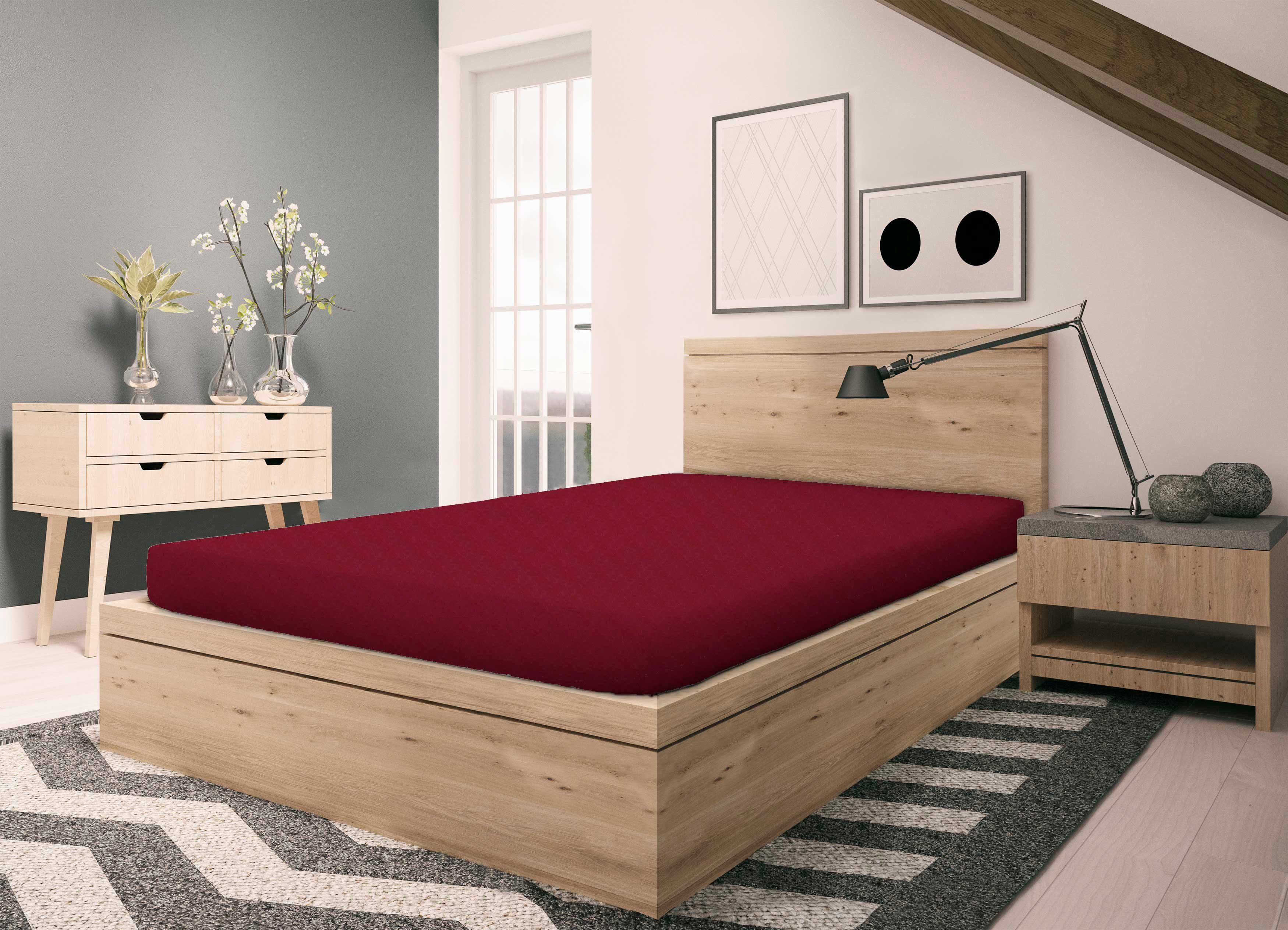 SETEX Bettlaken "Feinbiber Melange Spannbetttuch" Melange-Effekt: Tiefe, Le günstig online kaufen