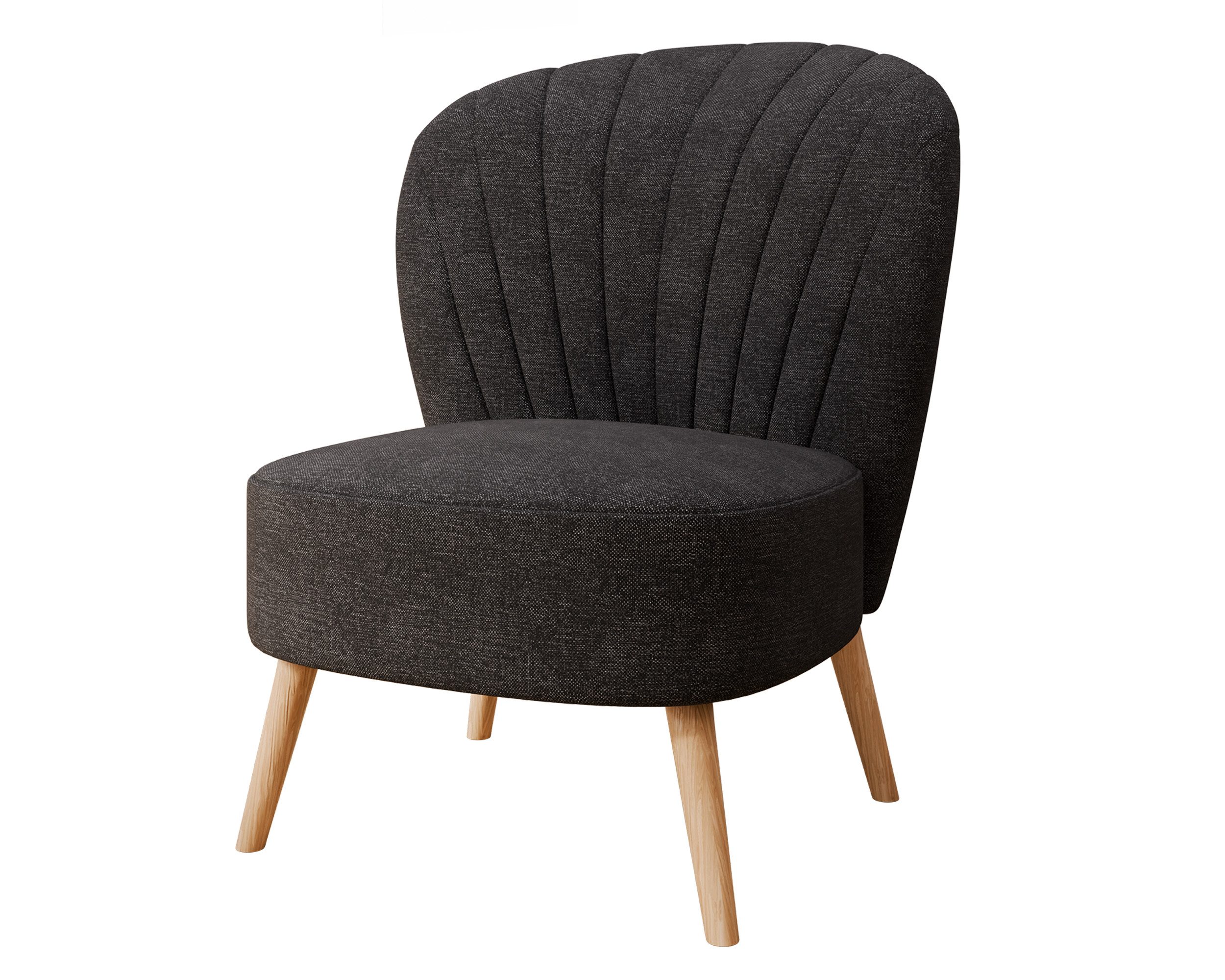 Homesy Loungesessel Lumora Relaxsessel mit Holzbeinen (Relaxsessel)