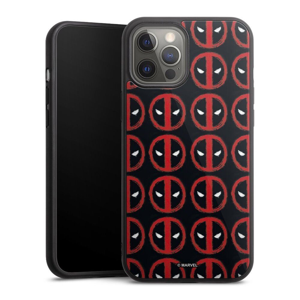 DeinDesign Handyhülle Deadpool Pattern, Apple iPhone 12 Pro Max Gallery Case Glas Hülle