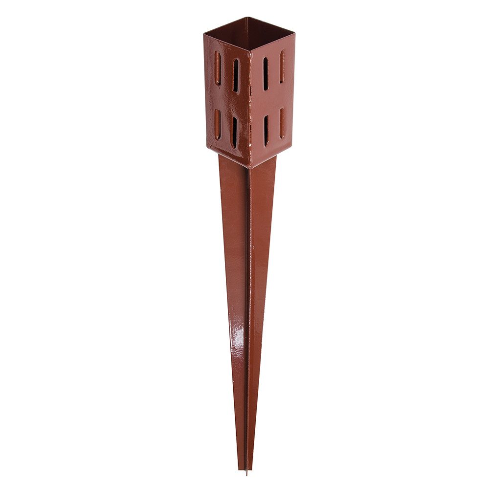 Silverline Zaunpfosten Pfostenträger, Einschlagbodenhülse 75 x 75 x 750 mm