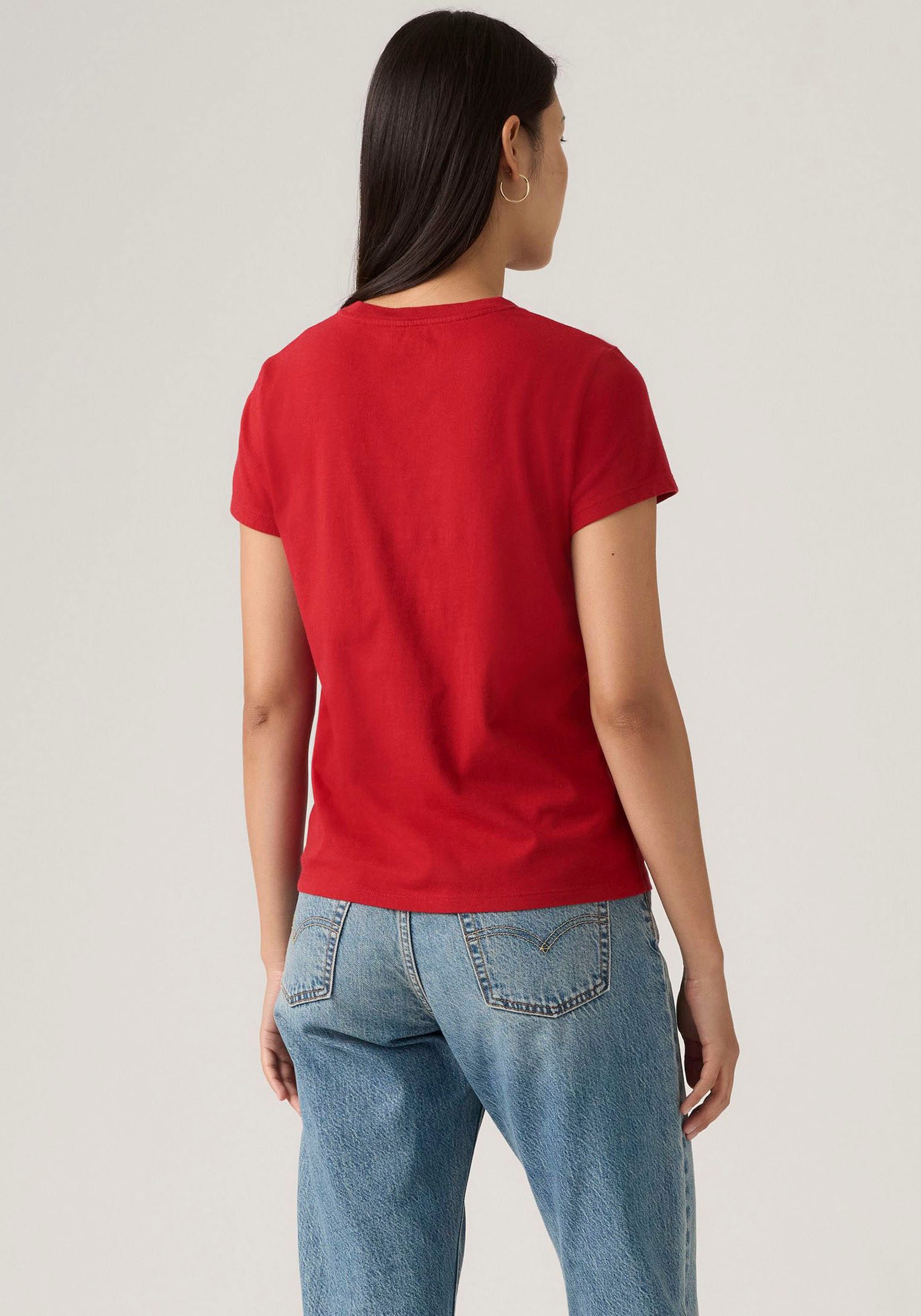Levi's® Rundhalsshirt THE PERFECT TEE mit Logo im Metallic-Holo Print