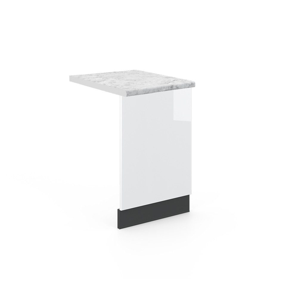 Vicco Frontblende Fame-Line, Weiß Hochglanz/Anthrazit, 45 cm, AP Marmor (1 St)