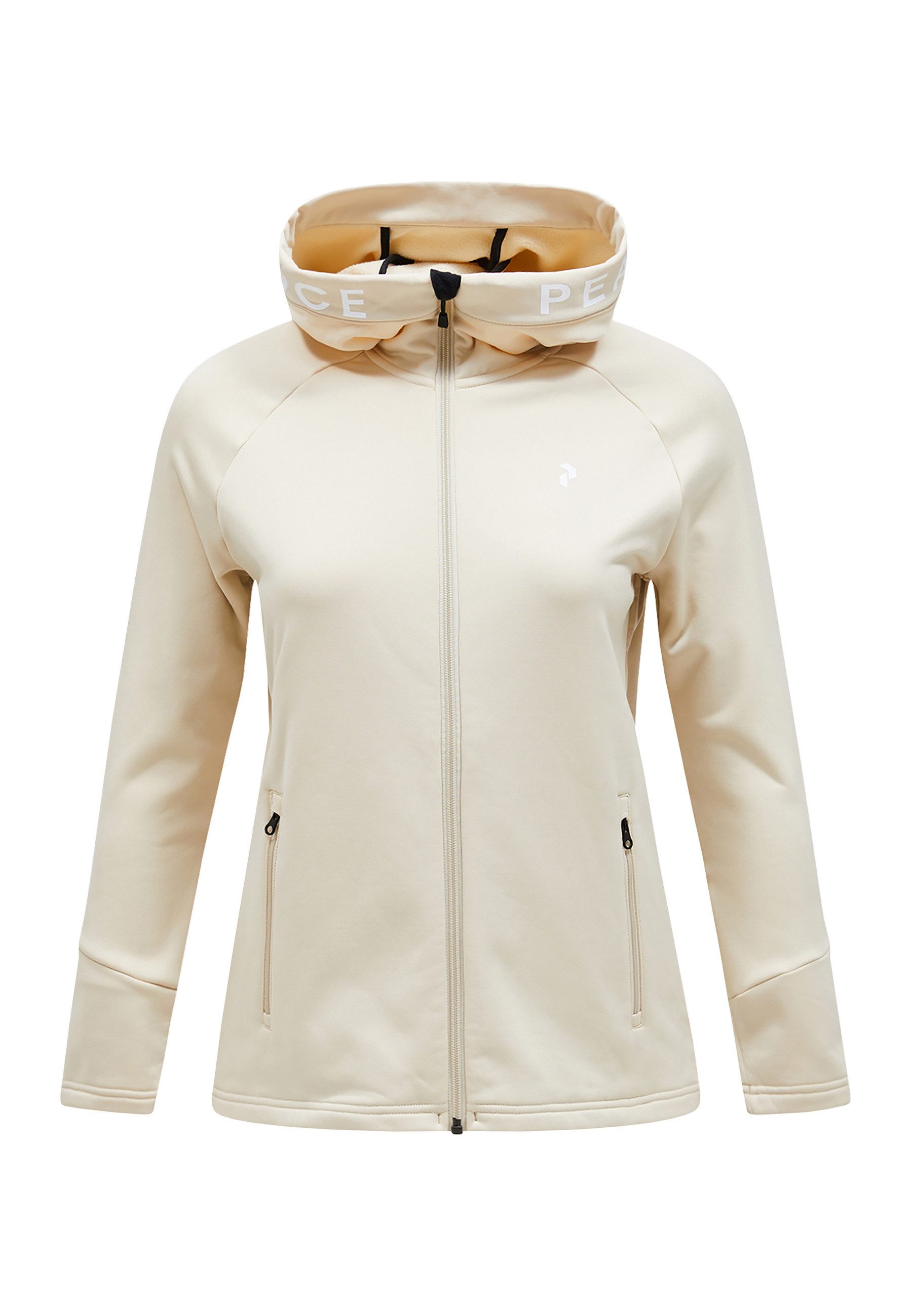 Peak Performance Fleecejacke W Rider Zip Hood mit Label-Applikationen