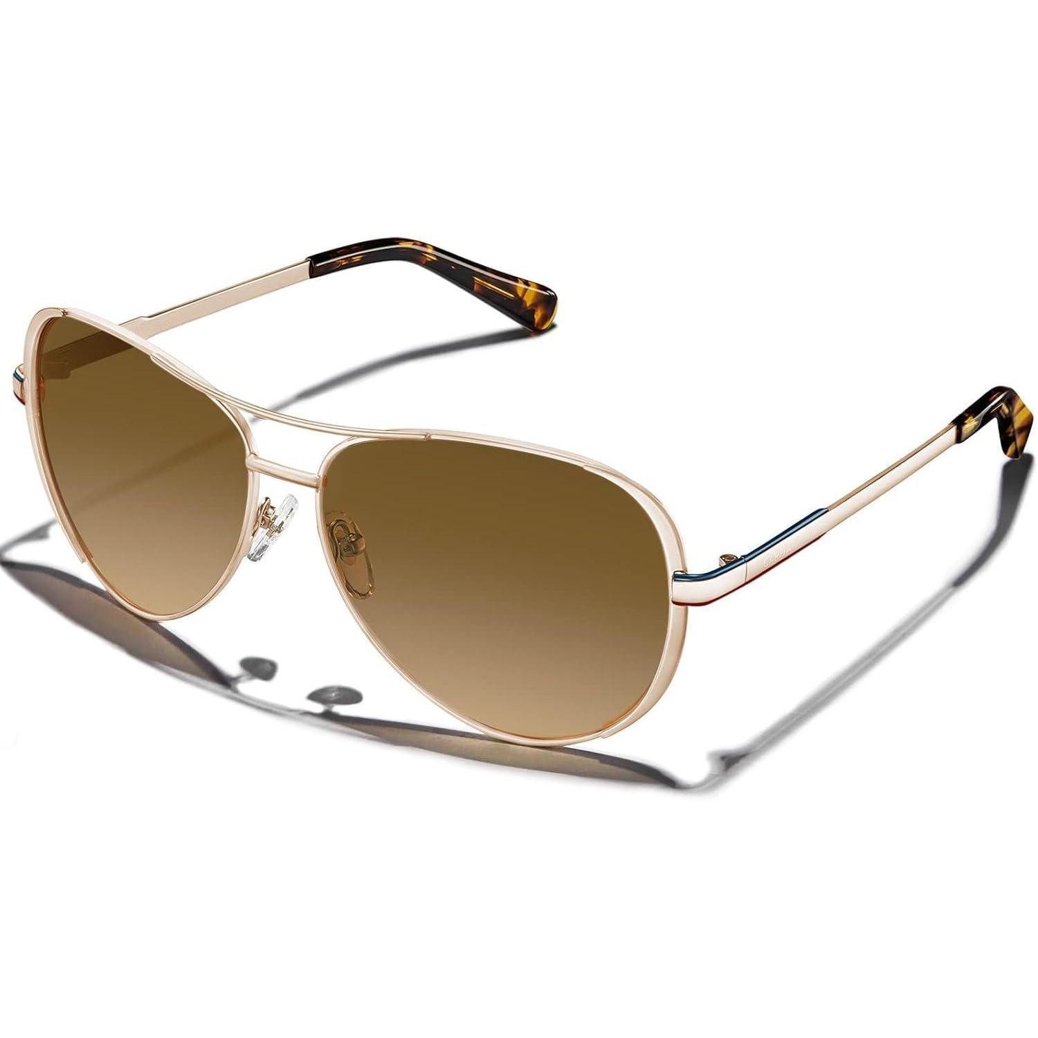 LuxusKollektion Pilotenbrille Pilotenbrille Damen Sonnenbrille polarisiert Verspiegelt UV Schutz