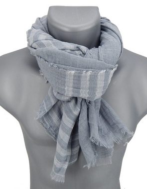 Ella Jonte Modeschal, leichter breiter Schal mit Streifen Baumwolle Viskose