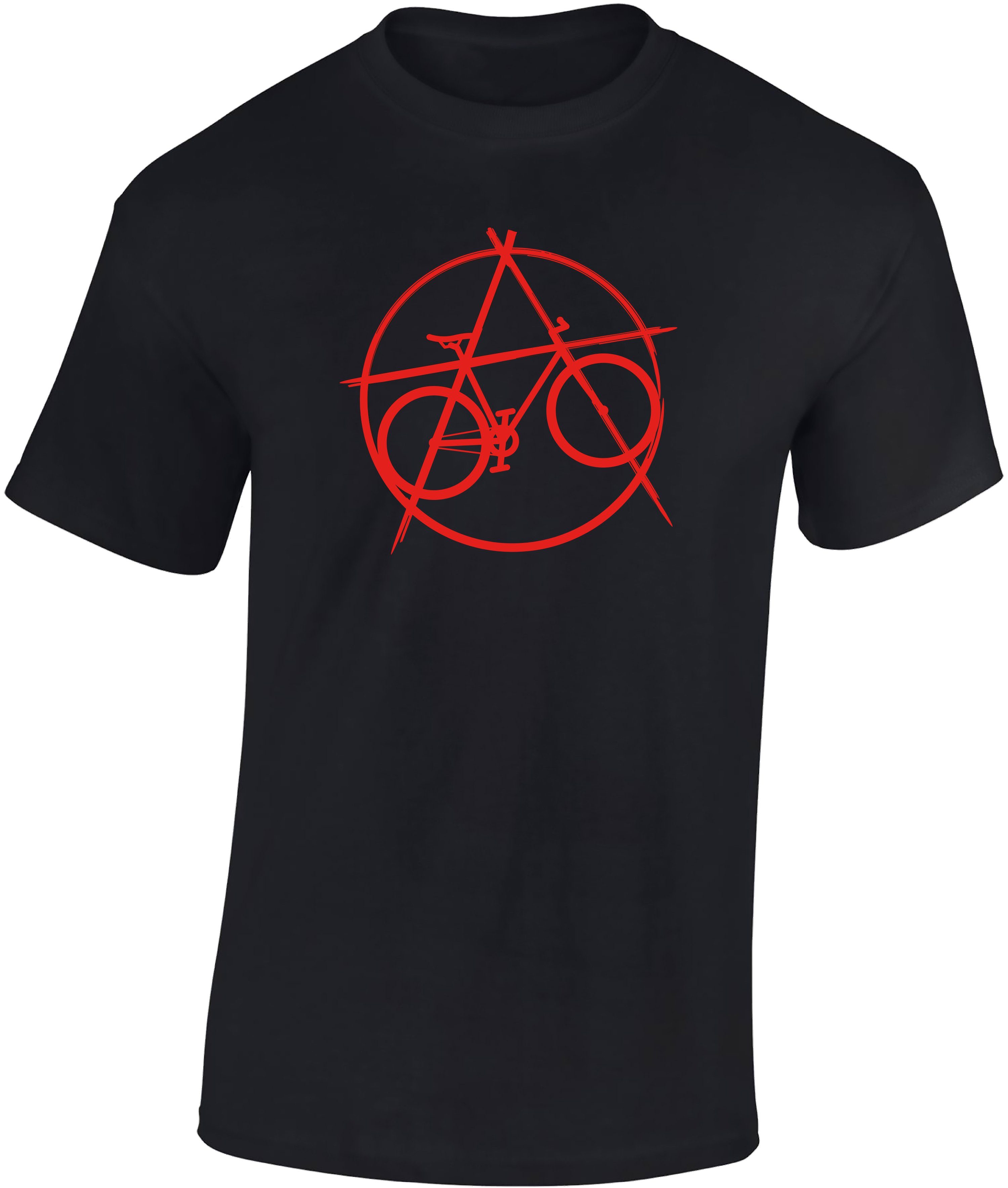 Baddery Print-Shirt Fahrrad T-Shirt : Anarchy Bike - Sport Tshirts Herren, hochwertiger Siebdruck, auch Übergrößen, aus Baumwolle