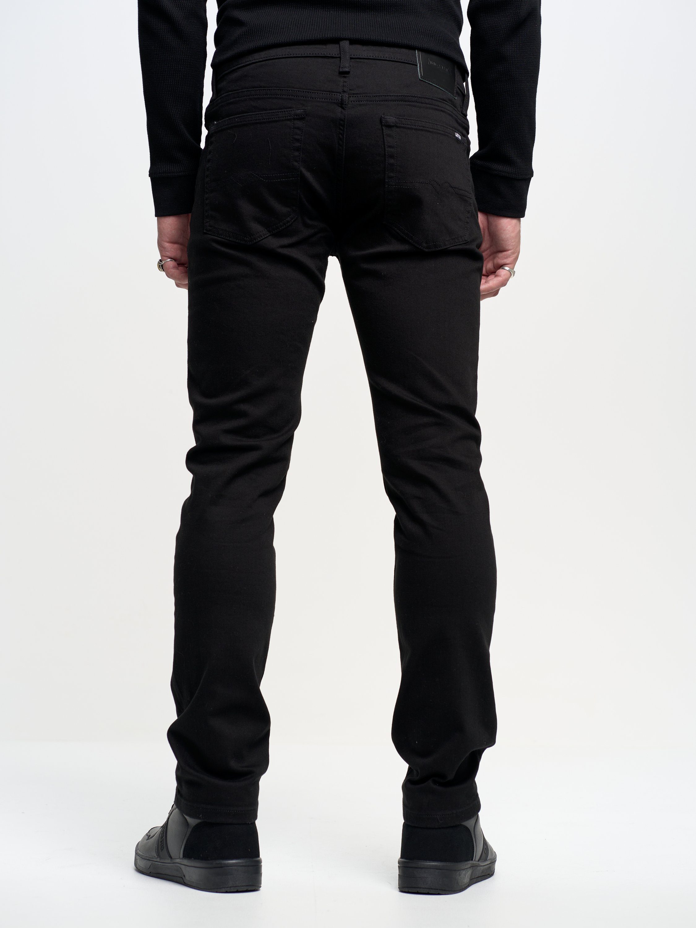 metallicschwarz STAR BIG (1-tlg) TERRY Slim-fit-Jeans