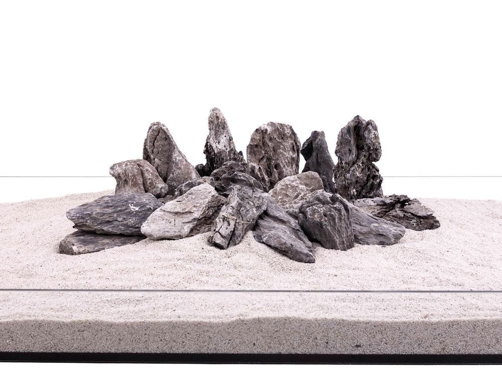 Aquarium Aquarium Natursteine Mini Landschaft Seiryu Deko grau 1 Stück Gr.M 300-700g Nr.67 Rückwand Pagode Dekoration Aquascaping