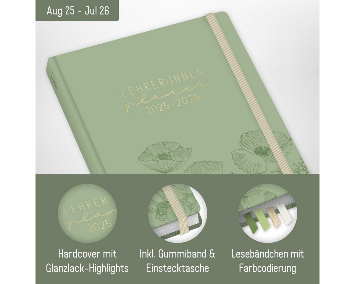 Thumbnail - Häfft Lehrerkalender Lehrer-Planer 2025/2026 A5+