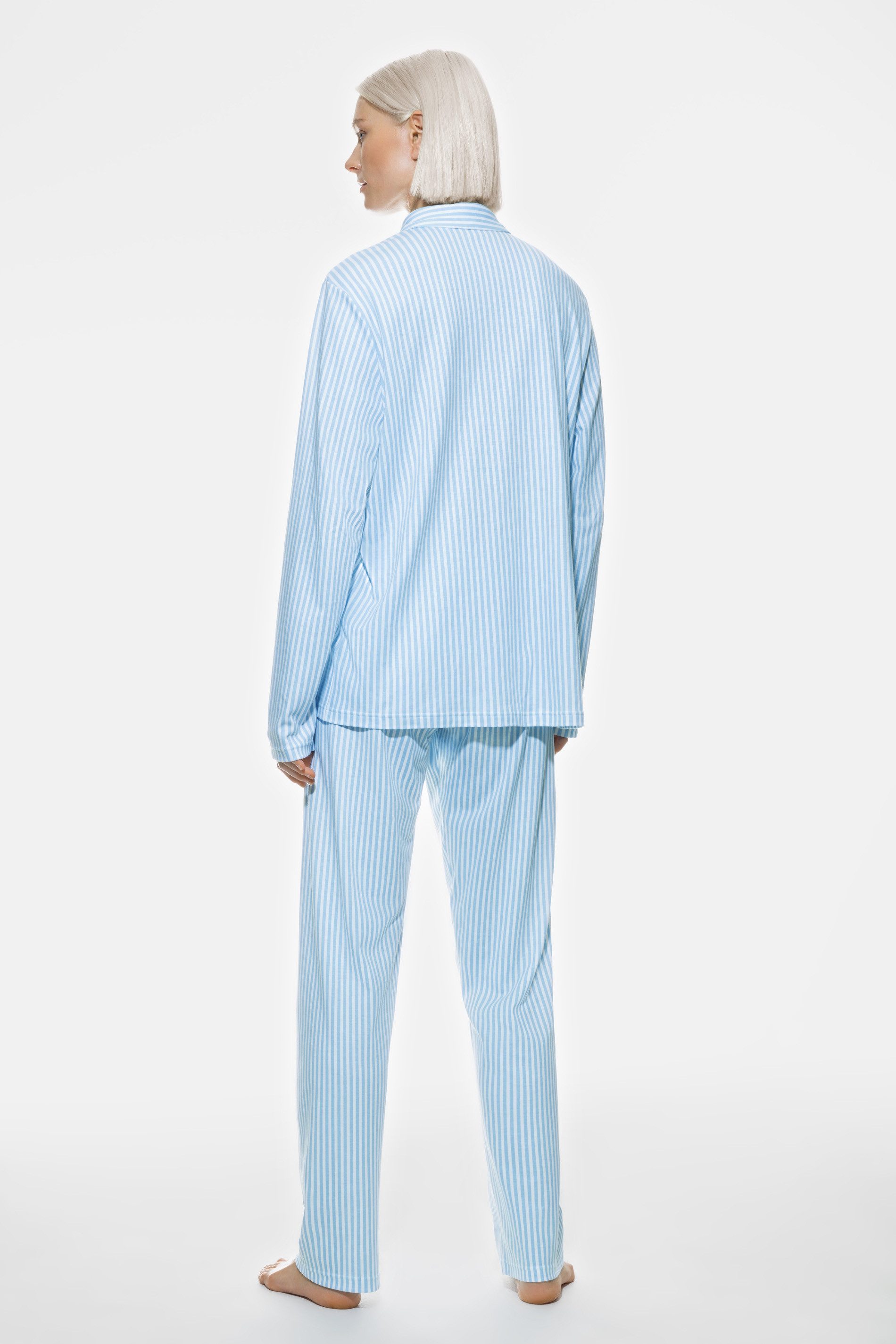 Mey Schlafanzug Mey Damen Anzug lang Serie Elva Gestreift Pyjama (2 tlg) – Bild 4 von 4