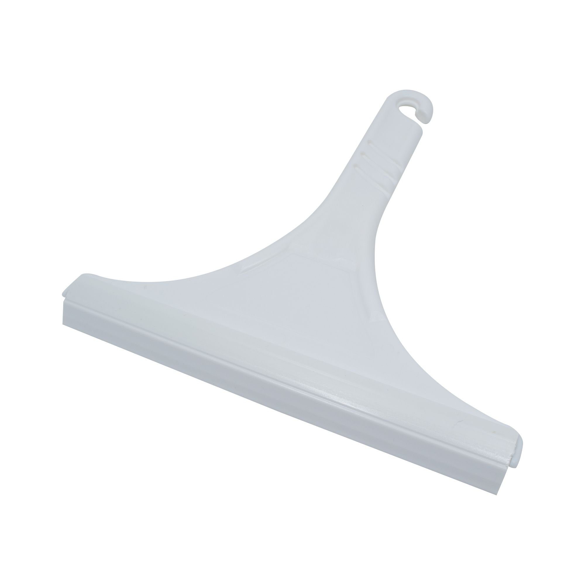 Schulte Duschabzieher Glaswischer Kunststoff, Weiß mit Saugknopfhalterung