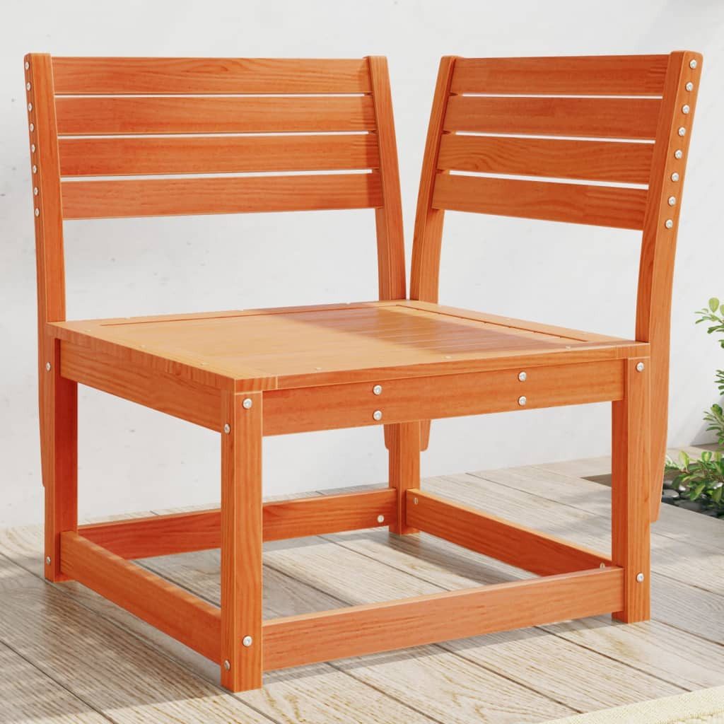 vidaXL Loungesofa Garten-Ecksofa Wachsbraun 73x73x78 cm Massivholz Kiefer