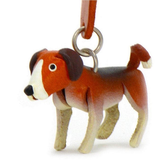 Monkimau Schlüsselanhänger Beagle Schlüsselanhänger Leder Tier Figur (Packung)