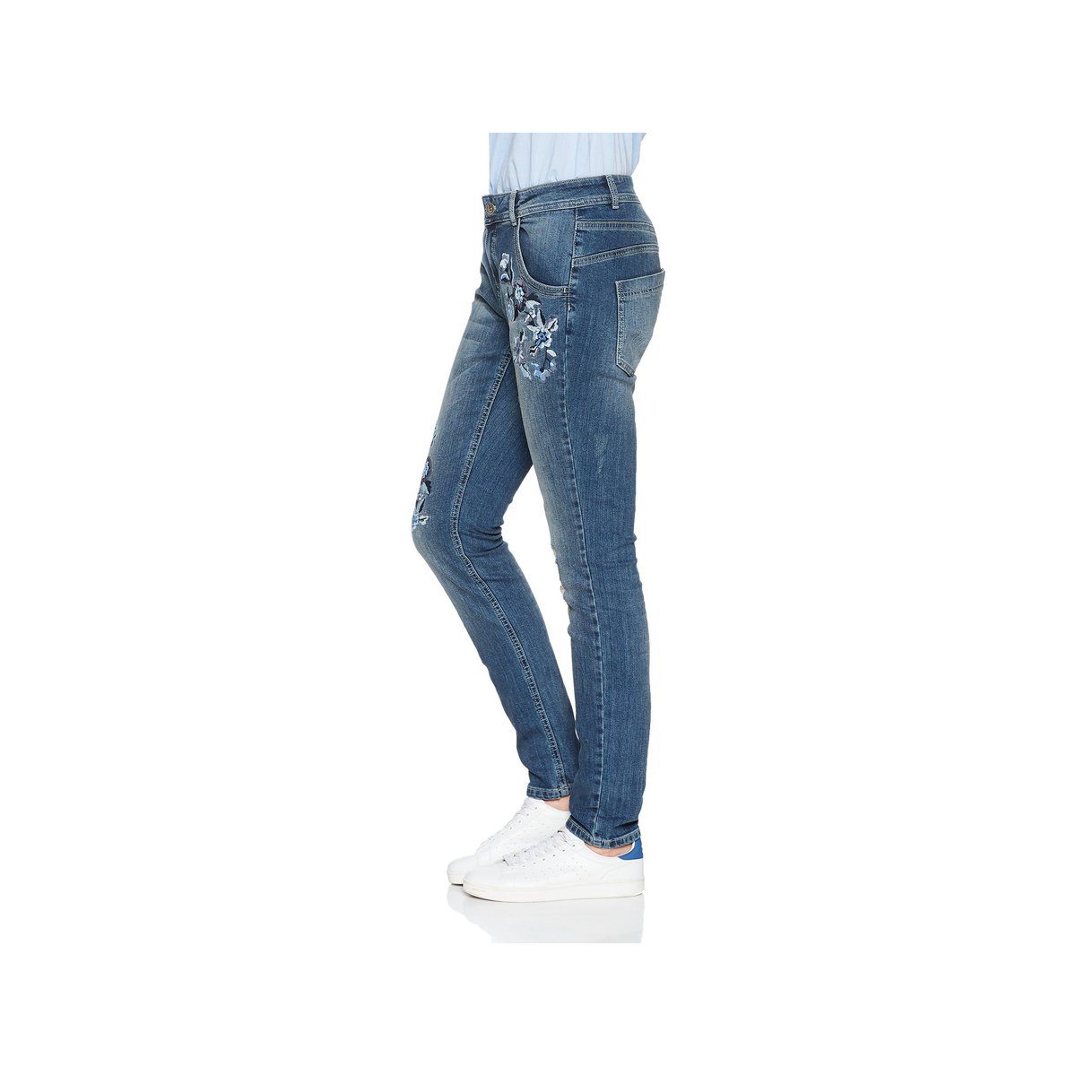 Taifun 5-Pocket-Jeans blau regular (1-tlg)