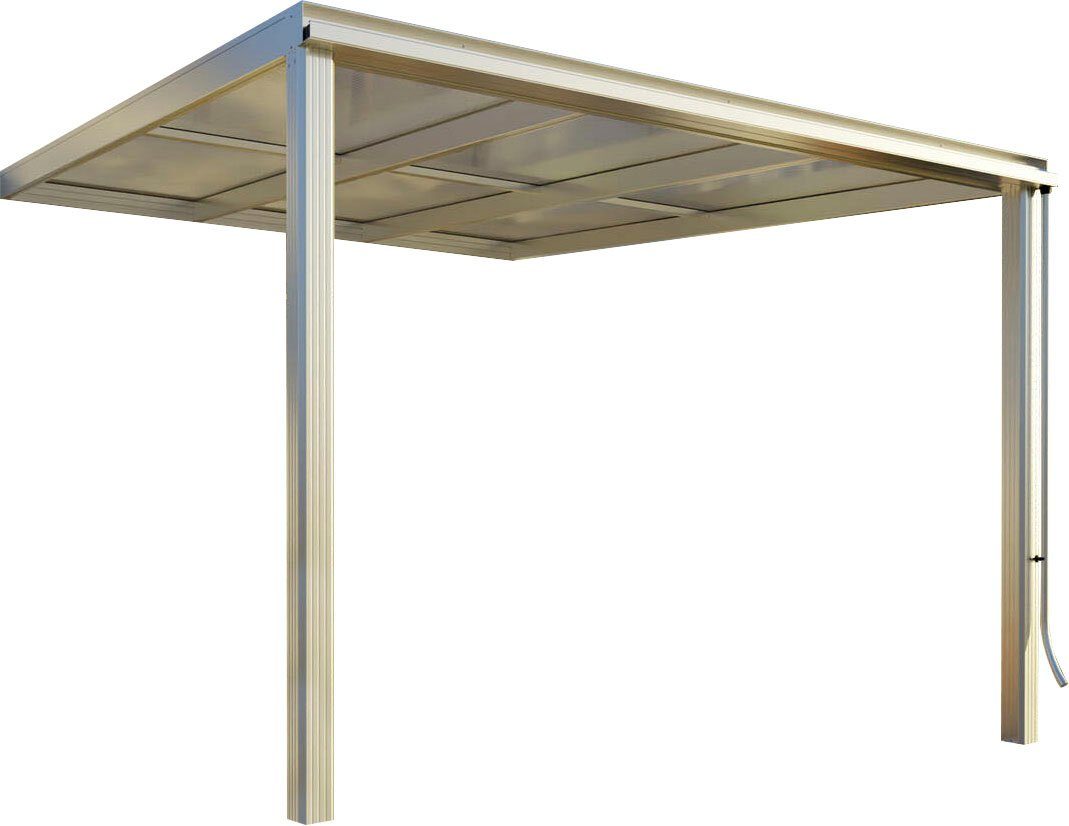 Beckmann Terrassendach Exklusiv Gr. 9, BxT: 307x371,3 cm, Bedachung Doppelstegplatten