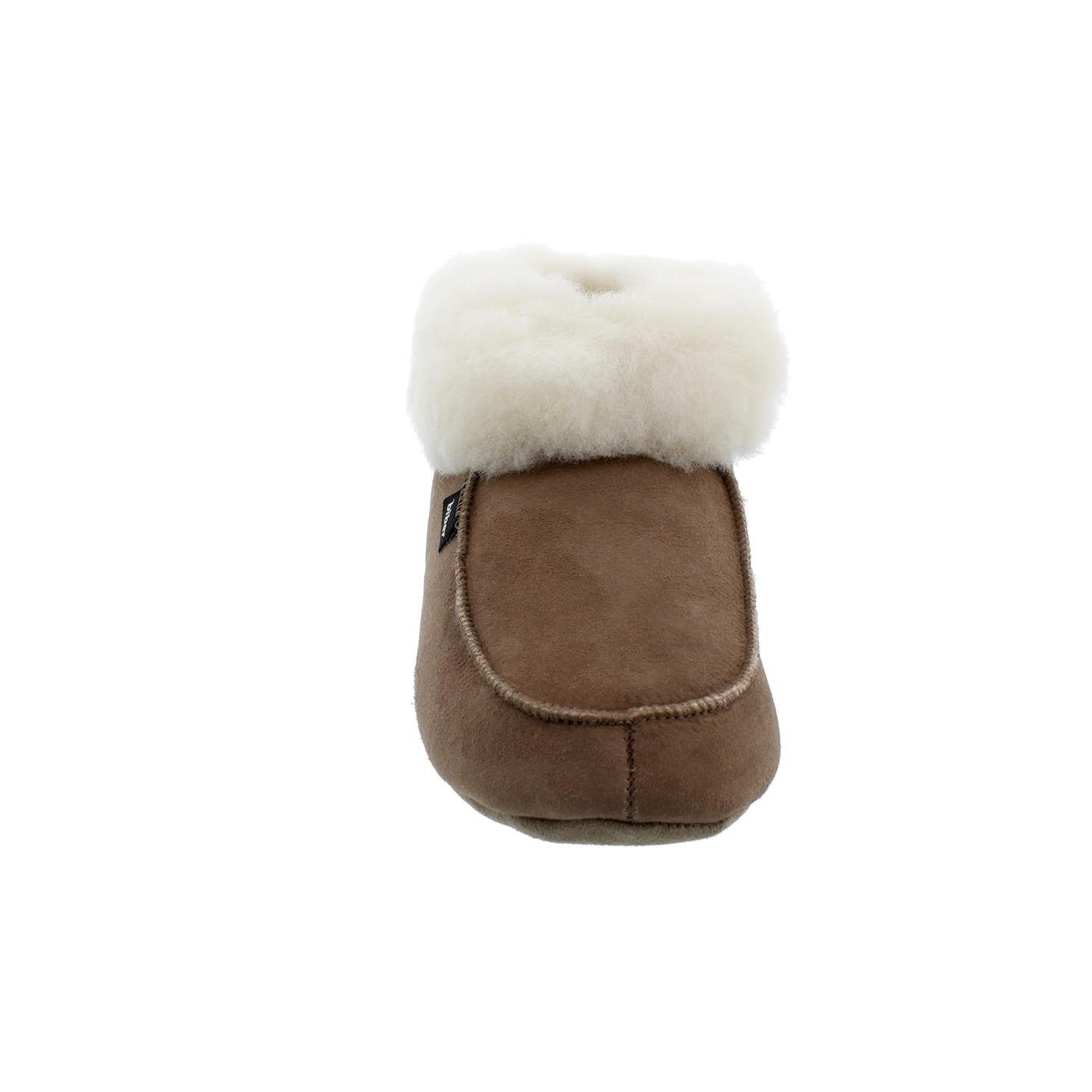 Stegmann Stegmann Hausschuh aus echtem Lammfell, Ledersohle, Tabacco 1002 Hausschuh