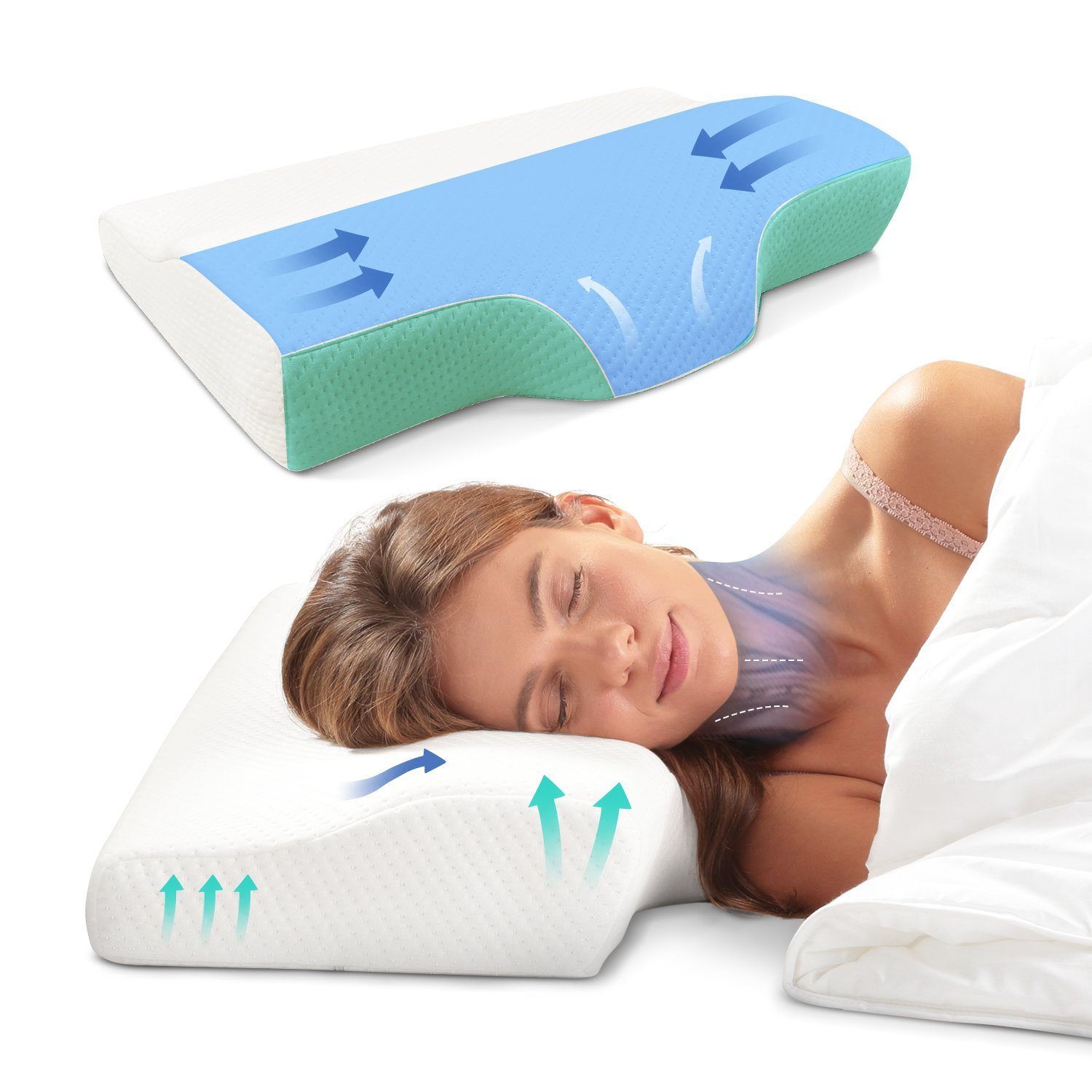 Design ergonomisches Kissen Bestschlaf »Visko«, Anti-Schnarch