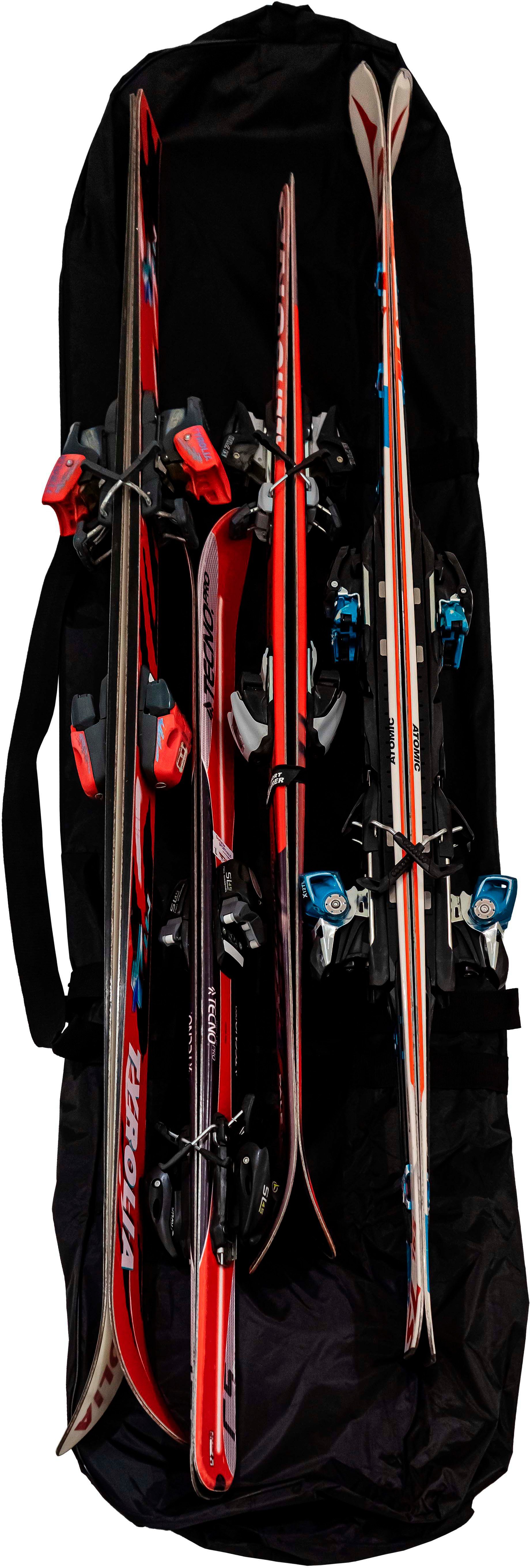 Petex Skitasche Skisack, Aufbewahrungsstasche, ca. 200x20x40 160L Ski, Volumen, cm, passend zu bis Paar schwarz 4