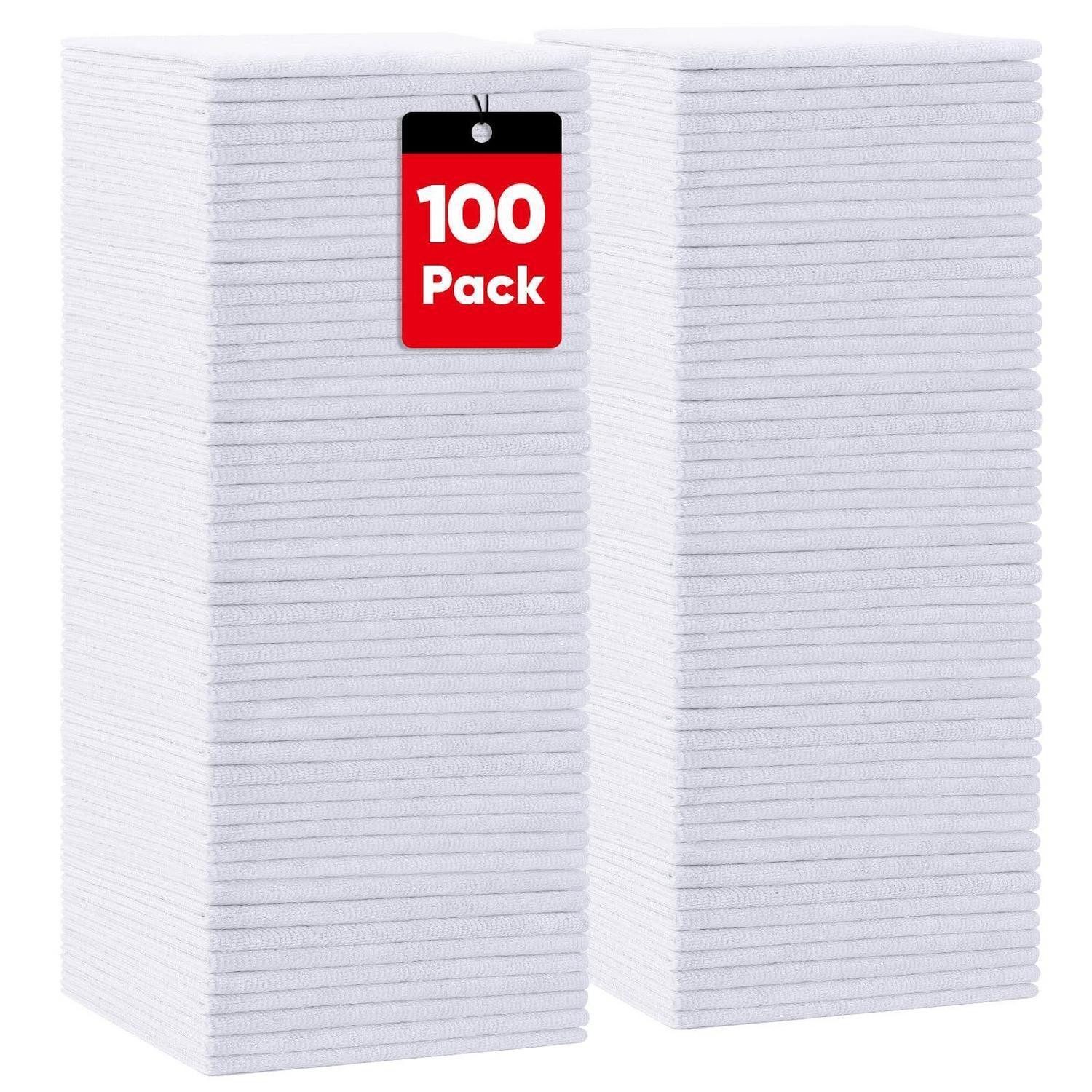 LuxusKollektion Mikrofasertücher Reinigungstücher 30x30cm Auto Glas Weiß 100 Stück Mikrofasertuch