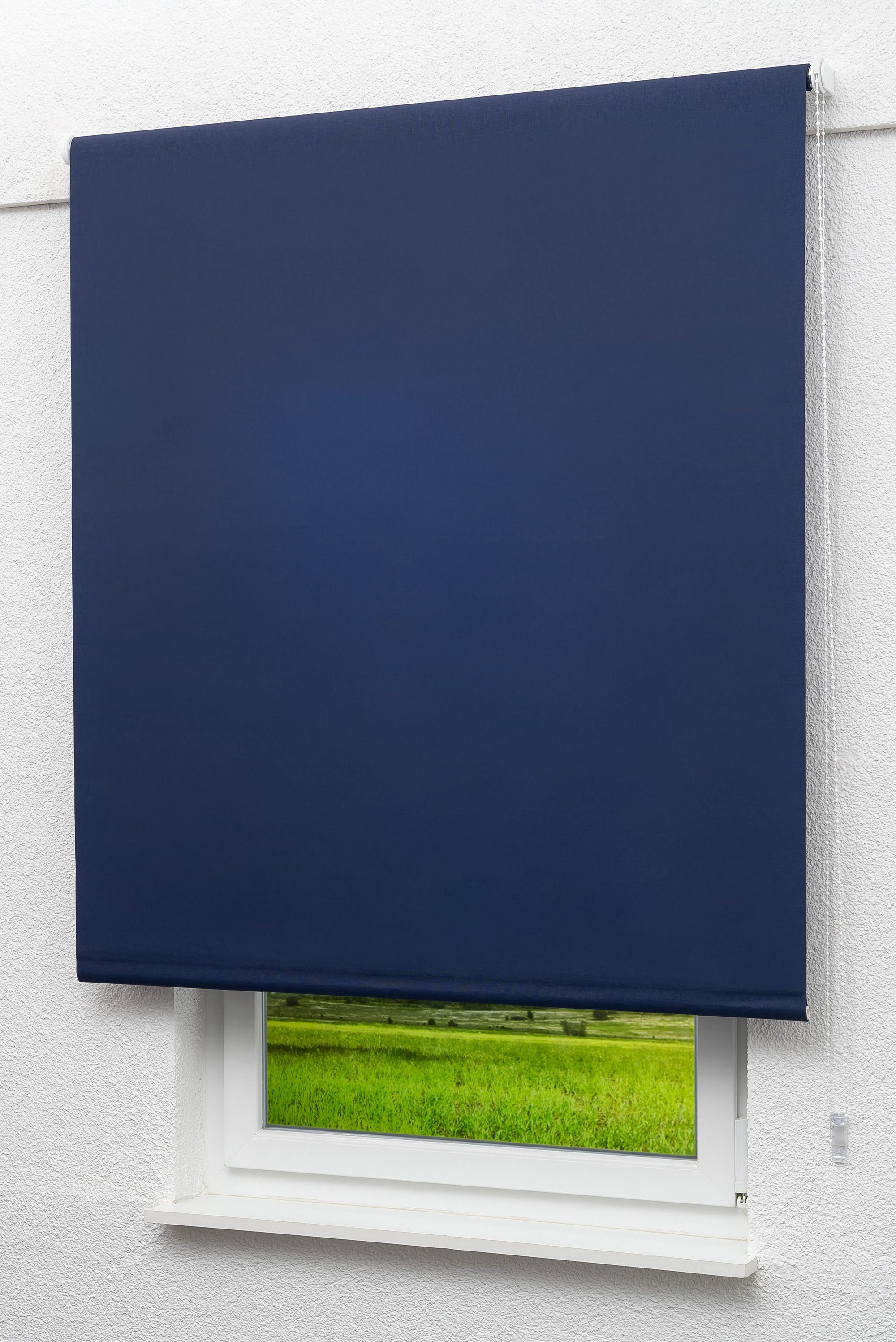 Rollo Basisrollo Tageslicht Dunkelblau, LYSEL®, blickdicht, HxB 175x122cm