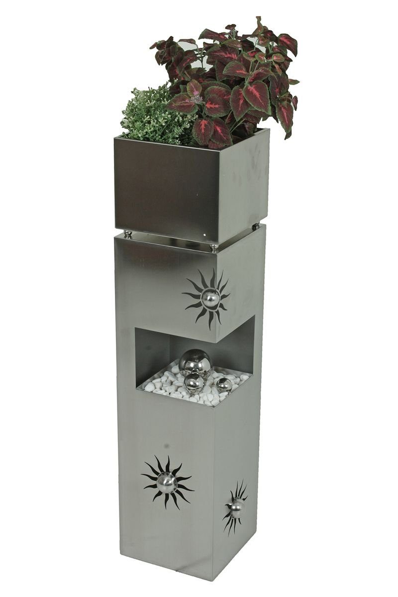 Gravidus Pflanzschale »Edelstahl Pflanzsäule Gartensäule Blumensäule