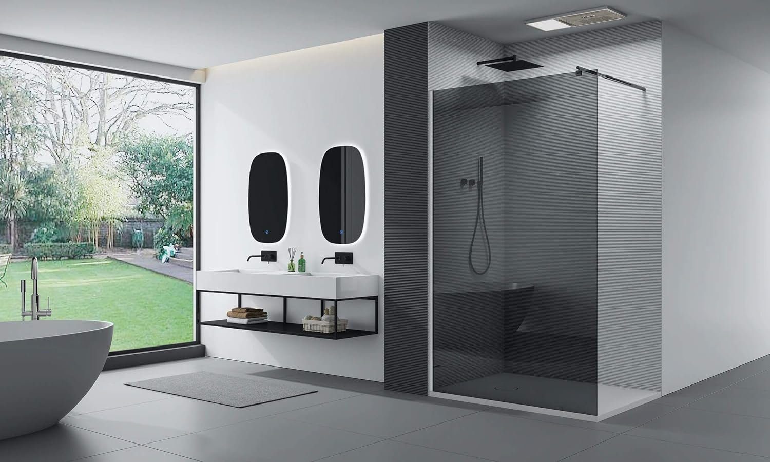 Bernstein Walk-in-Dusche EX101, 10mm ESG-Sicherheitsglas Nano-Beschichtung günstig online kaufen