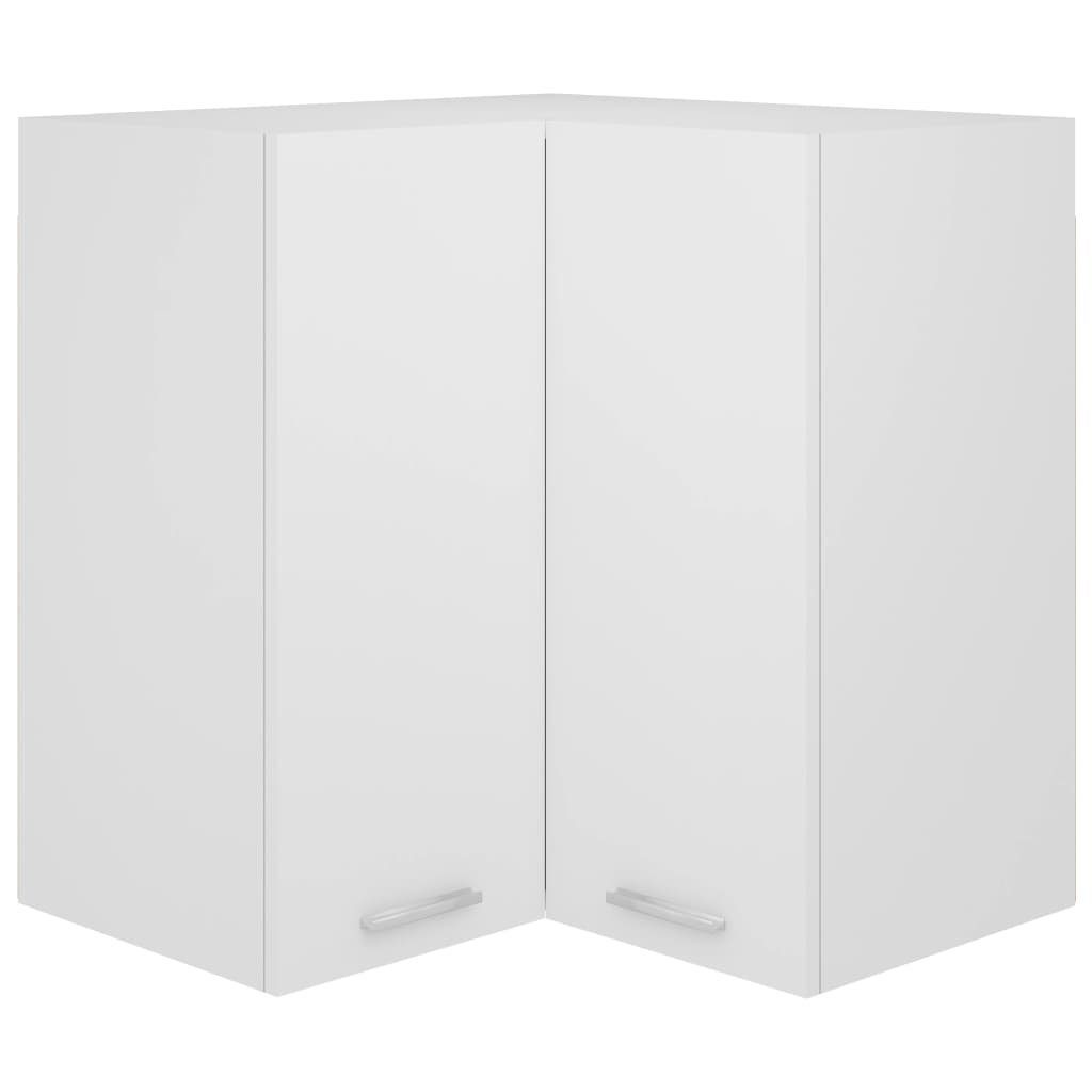 vidaXL Eckhängeschrank in Weiß (LxBxH: 57x57x60 cm)