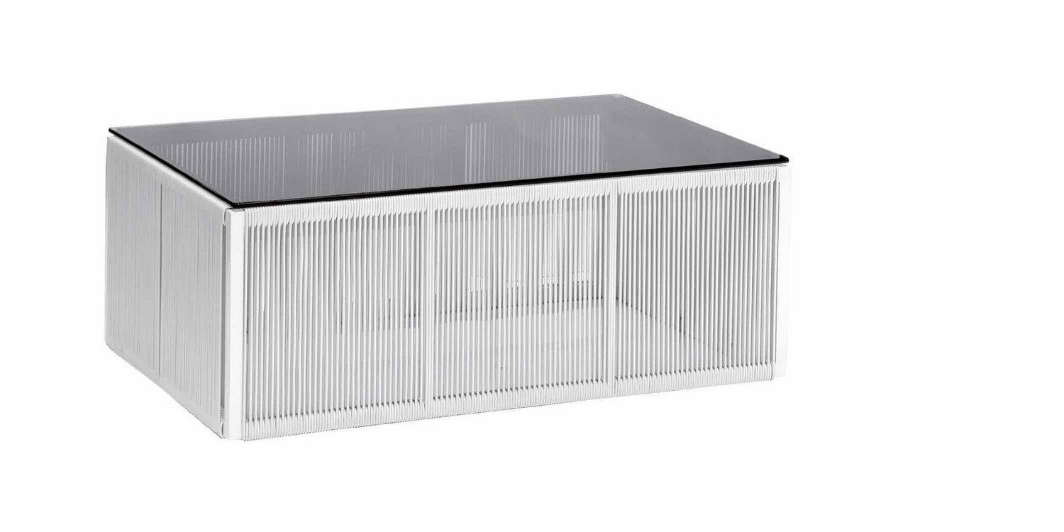 Weiß Beistelltisch Aluminium Beistelltisch Couchtisch Kloe 60 und x x cm 35 90 Natur24 Glas
