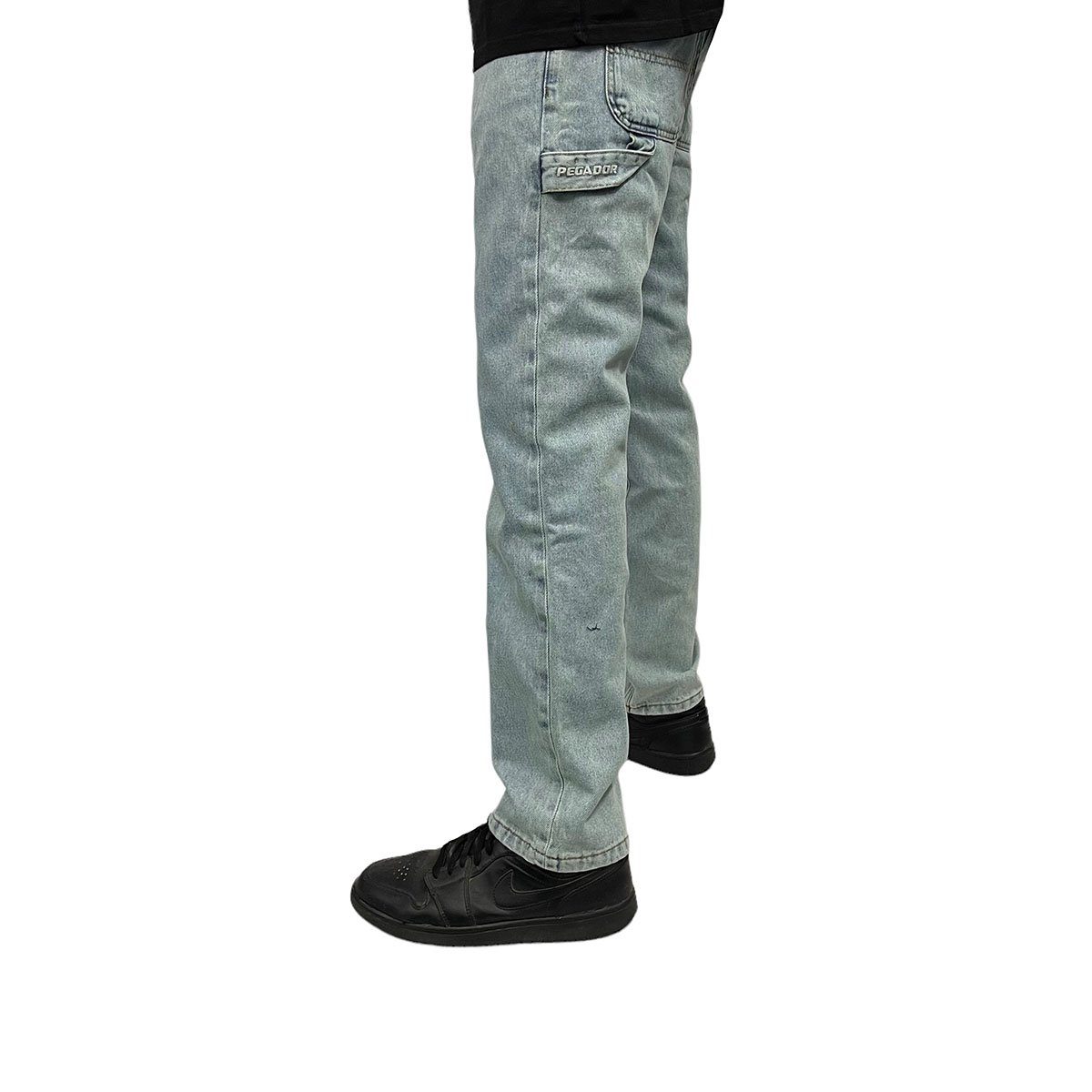 Set) 5-Pocket-Jeans kein Pegador (1-tlg., logogeprägte Knöpfe Nieten und Daule