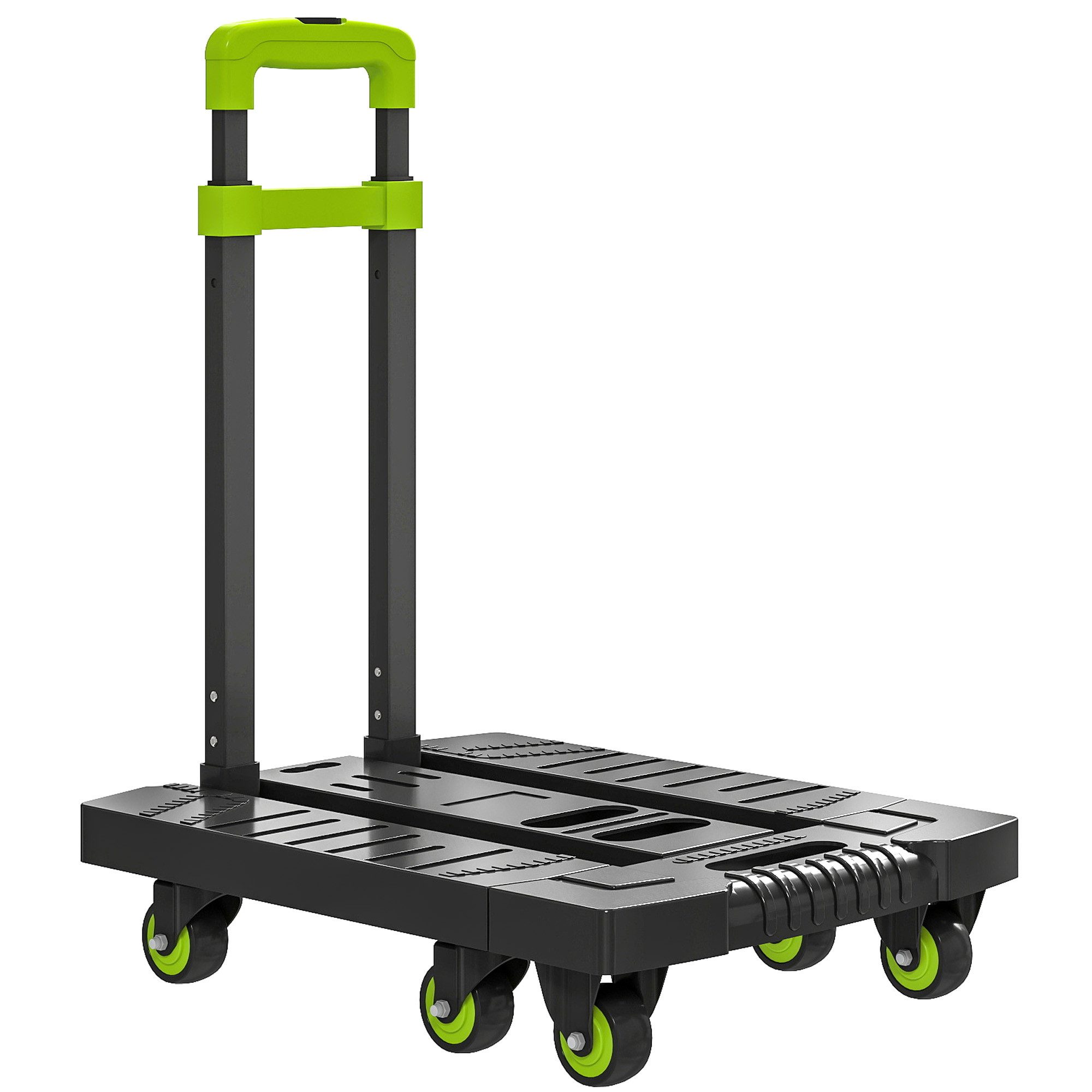 HOMCOM Sackkarre mit Räder, verstellbarem Griff, (klappbar Metall Transportkarre, 1-St., 102 cm Transportwagen), inkl Spannseil, für Umzug Werkstatt Lager, Grün