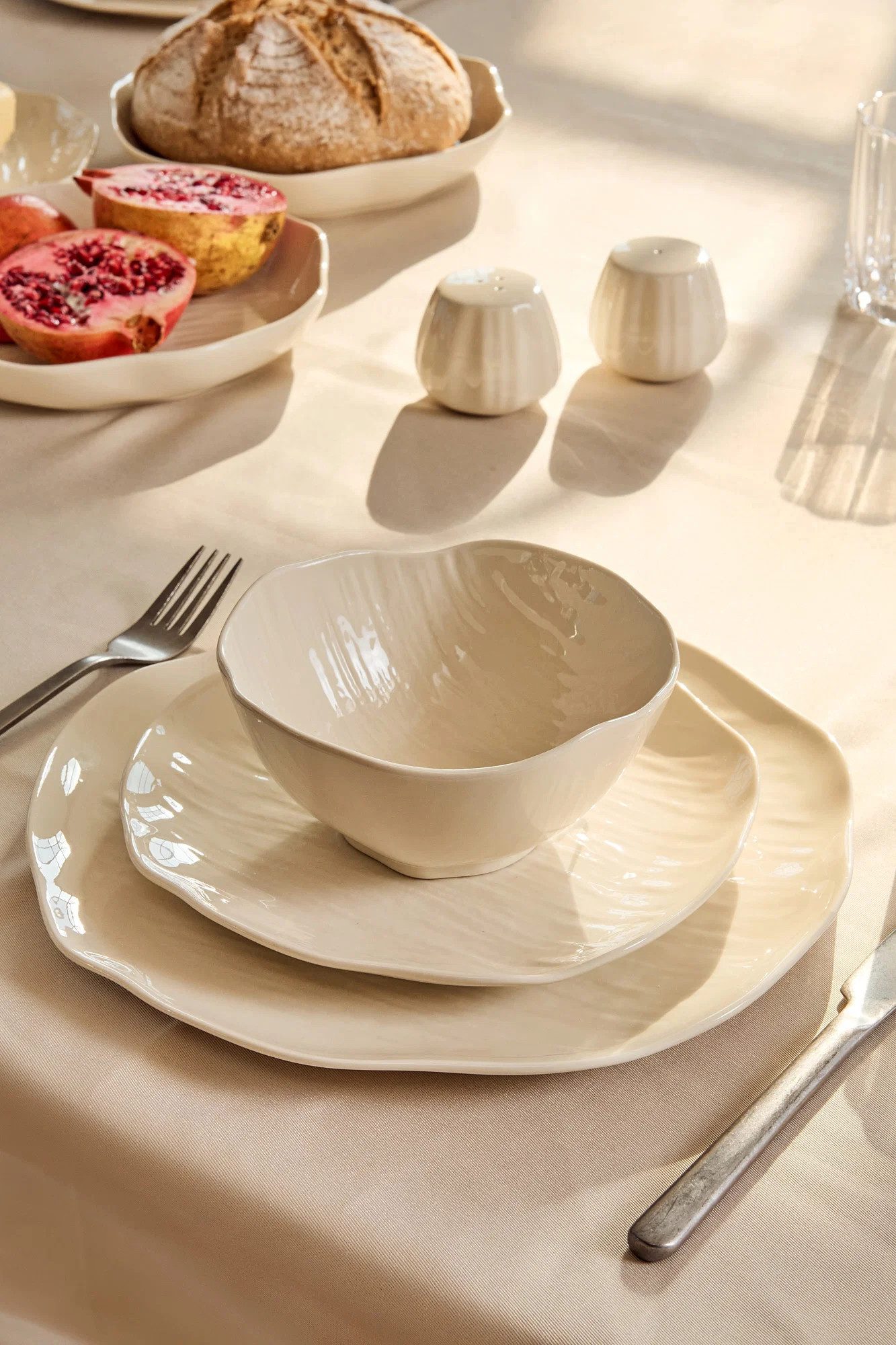 EmirtexHome Geschirr-Set Cermico Beige 27 tlg. Geschirrset für 6 Personen (27-tlg)