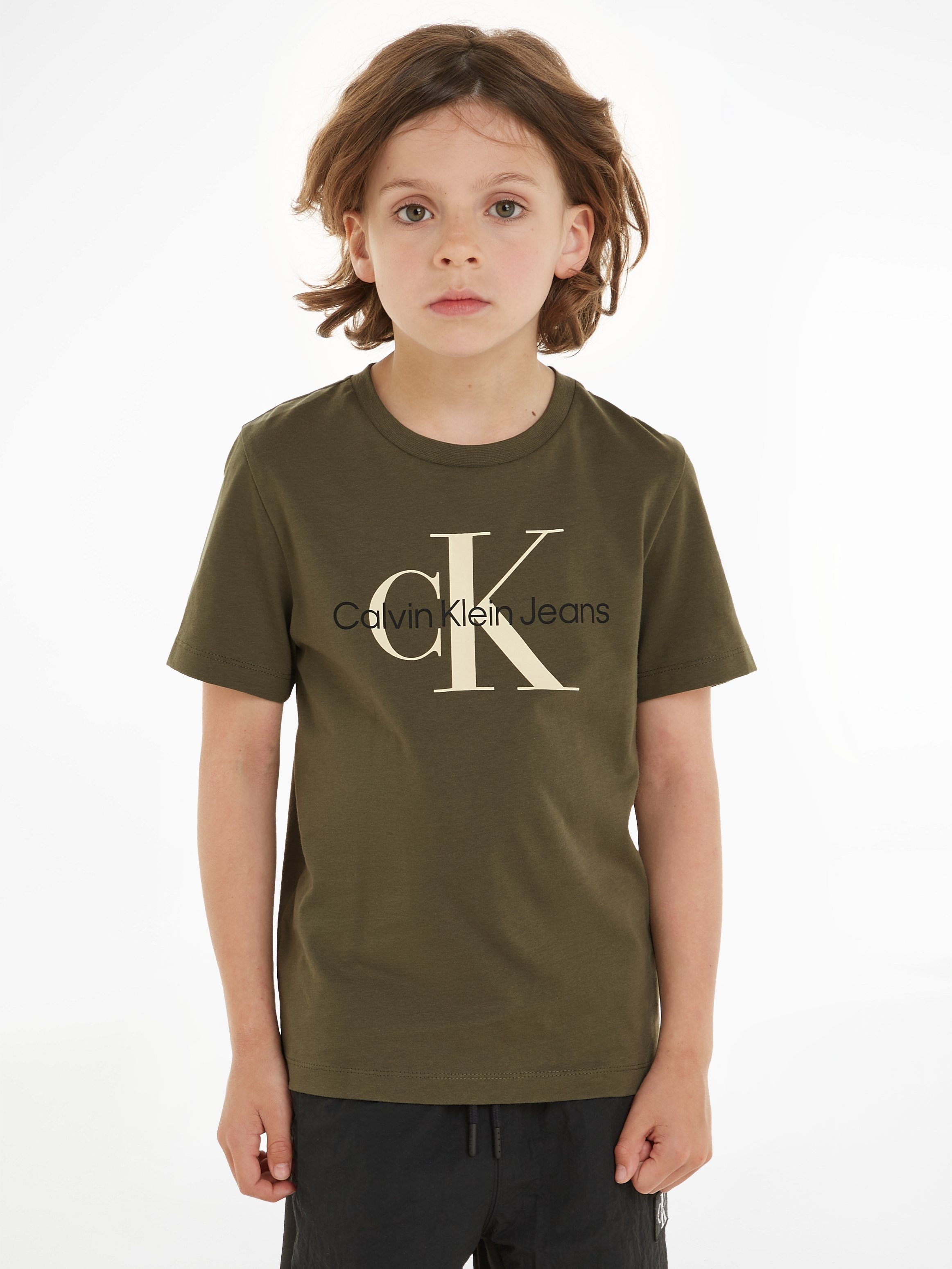 Calvin Klein Jeans CK T-Shirt Dusty SS T-SHIRT Olive MONOGRAM