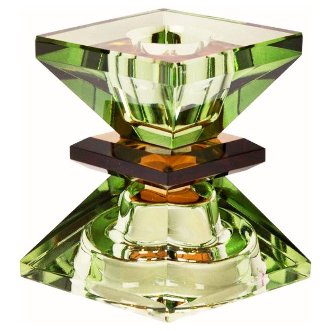 EJA International Kerzenhalter Kristall - Braun, Olive (1 St), 7,5 x 6 x 6 günstig online kaufen