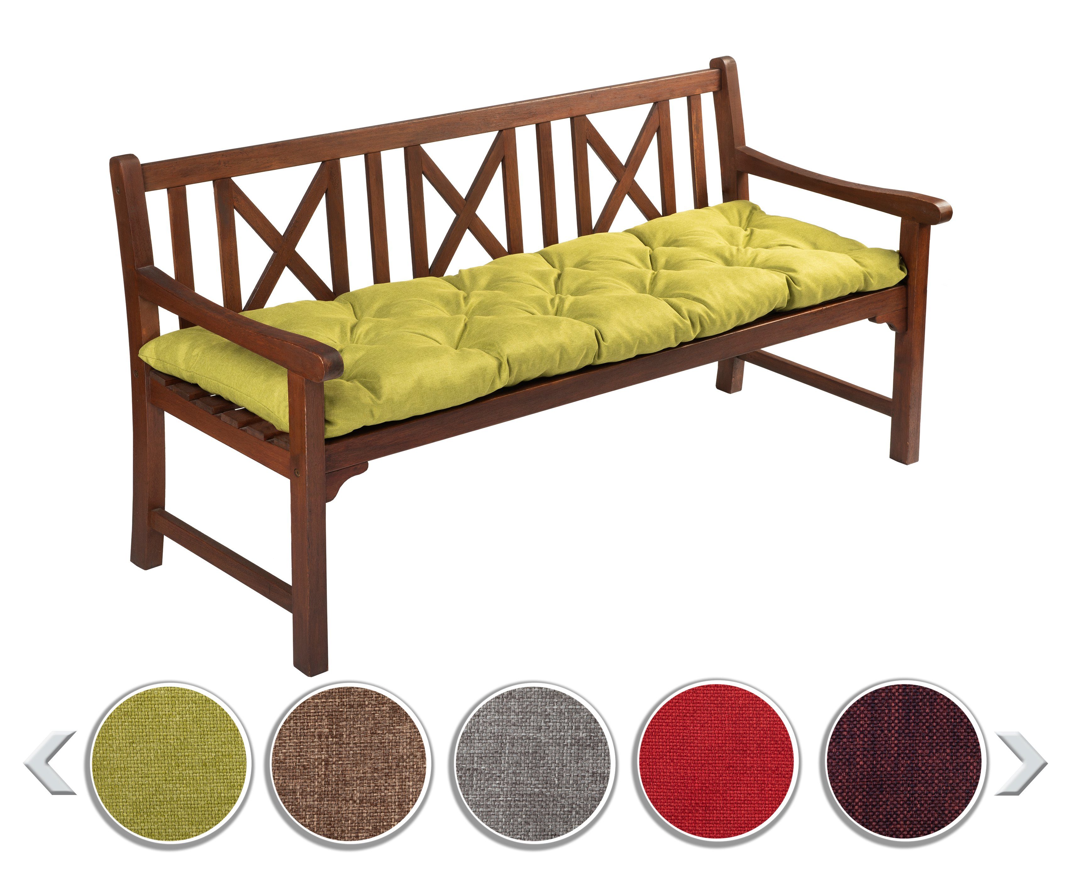 sunnypillow Bankauflage Bankauflage Stuhlkissen viele Farben und Größen zur Auswahl, 190 x 60 cm