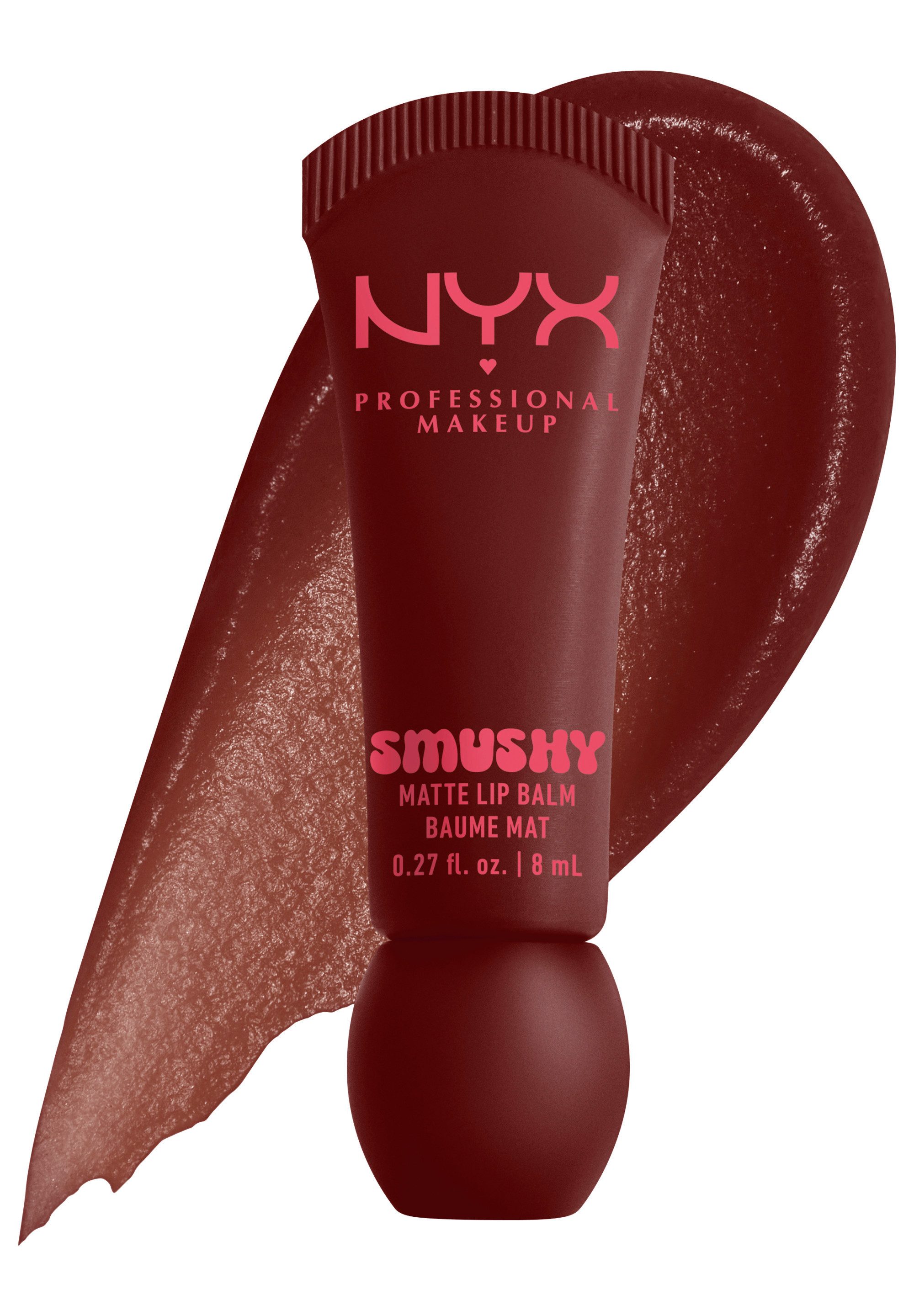 NYX PROFESSIONAL MAKEUP Lippenbalsam SMUSHY MATTE LIP BALM, jeder der Farbtöne hat einen einzigartigen, süßen Duft